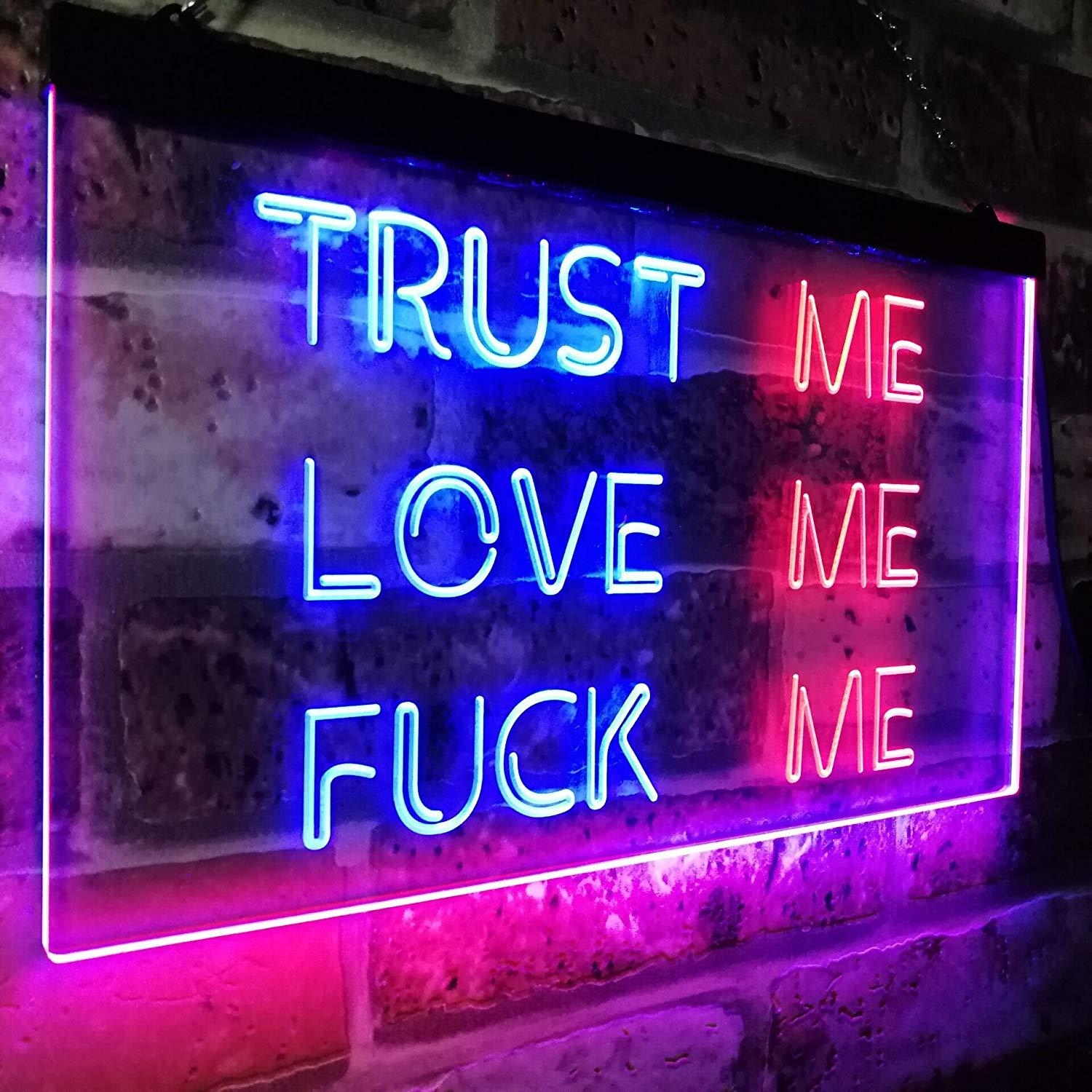 1500x1500 Trust Me Love Me Fuck Me Décor Man Cave Nightclub Garage, Phone