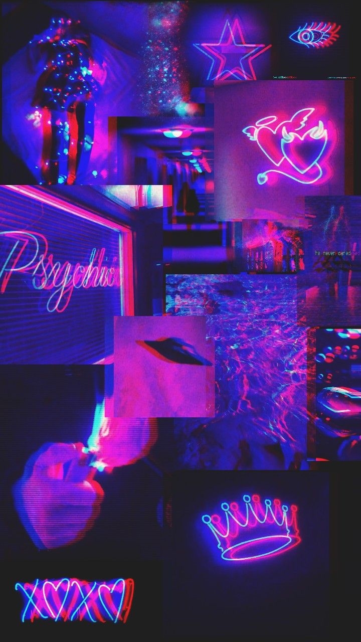 720x1280 neon #purple #blue #mor #mavi. Aesthetic iphone wallpaper, iPhone wallpaper girly, Wallpaper iphone neon, Phone