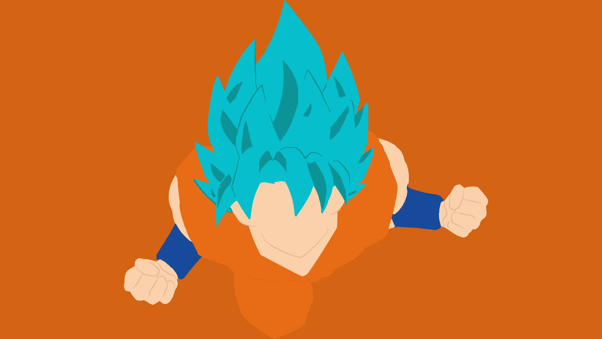 1920x1080 A minimalist goku wallpaper that I made, Desktop