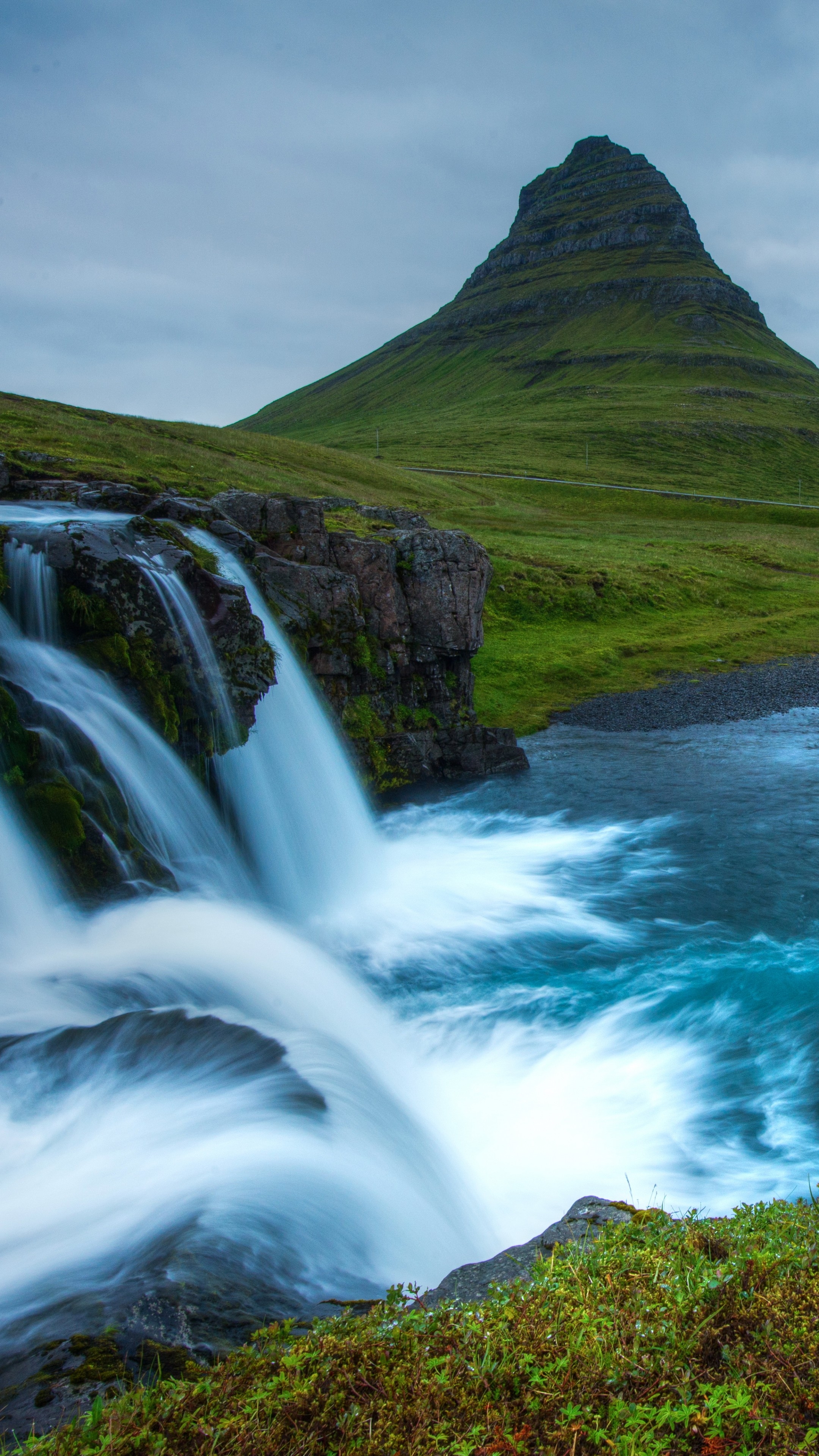 2160x3840 Wallpaper Snæfellsnes, 5k, 4k wallpaper, Iceland, waterfall, hills, river, , Nature, Phone