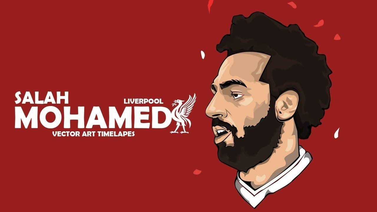 1280x720 Photoshop Timelapse- Mohamed Salah Vector Art. Liverpool, Desktop