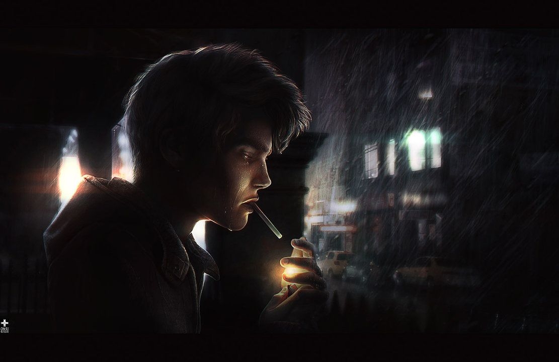 1120x720 Alone Sad Boy Smoking Wallpaper, Desktop