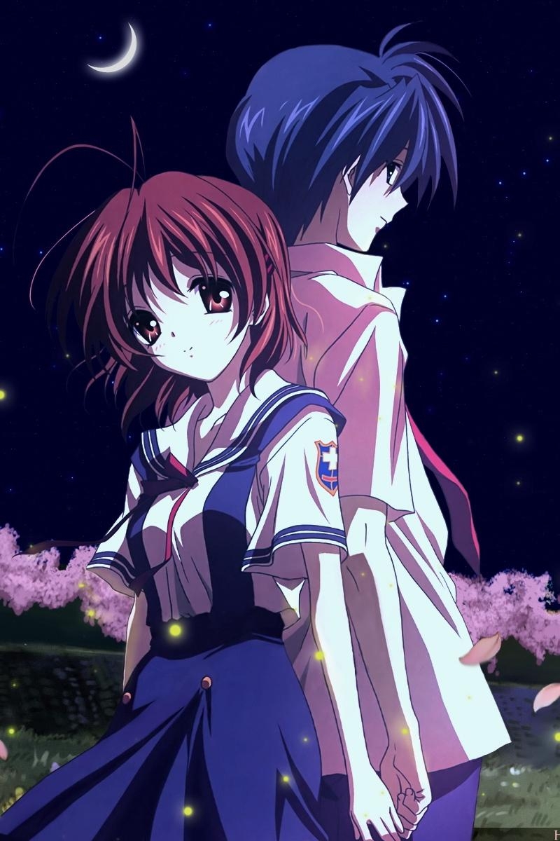 800x1200 Download wallpaper  clannad, furukawa nagisa, okazaki tomoya, Phone