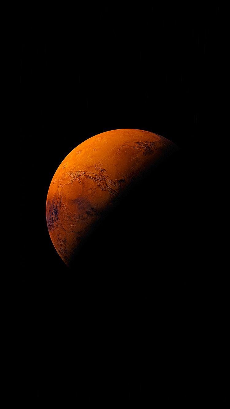 750x1340 MARS PLANET APPLE DARK SPACE ORANGE WALLPAPER HD IPHONE. Mars, Phone