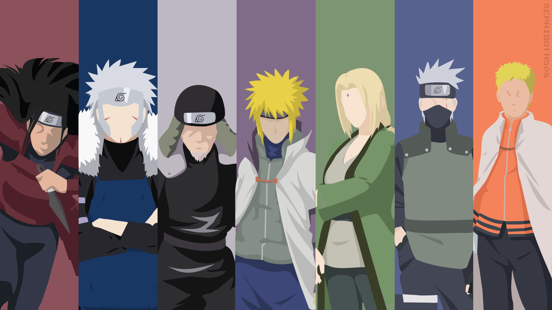 1920x1080 Made a Hokage Minimalist wallpaper (da: sephiroth508), Desktop