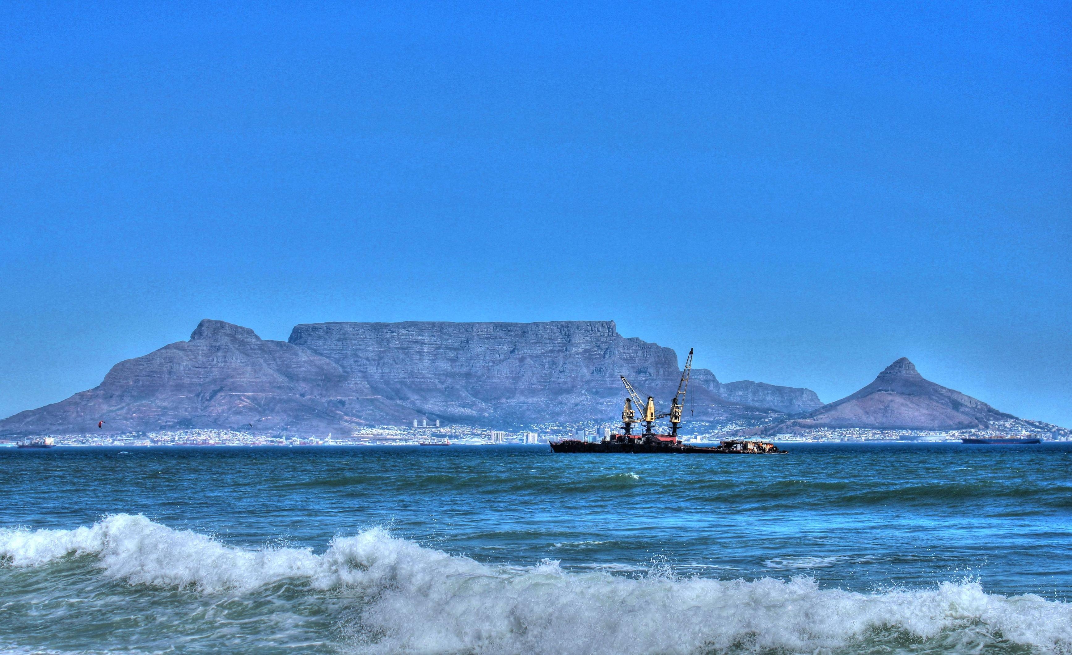 3470x2120 cape town beach and table mountain. HD Wallpaper and Download, Desktop