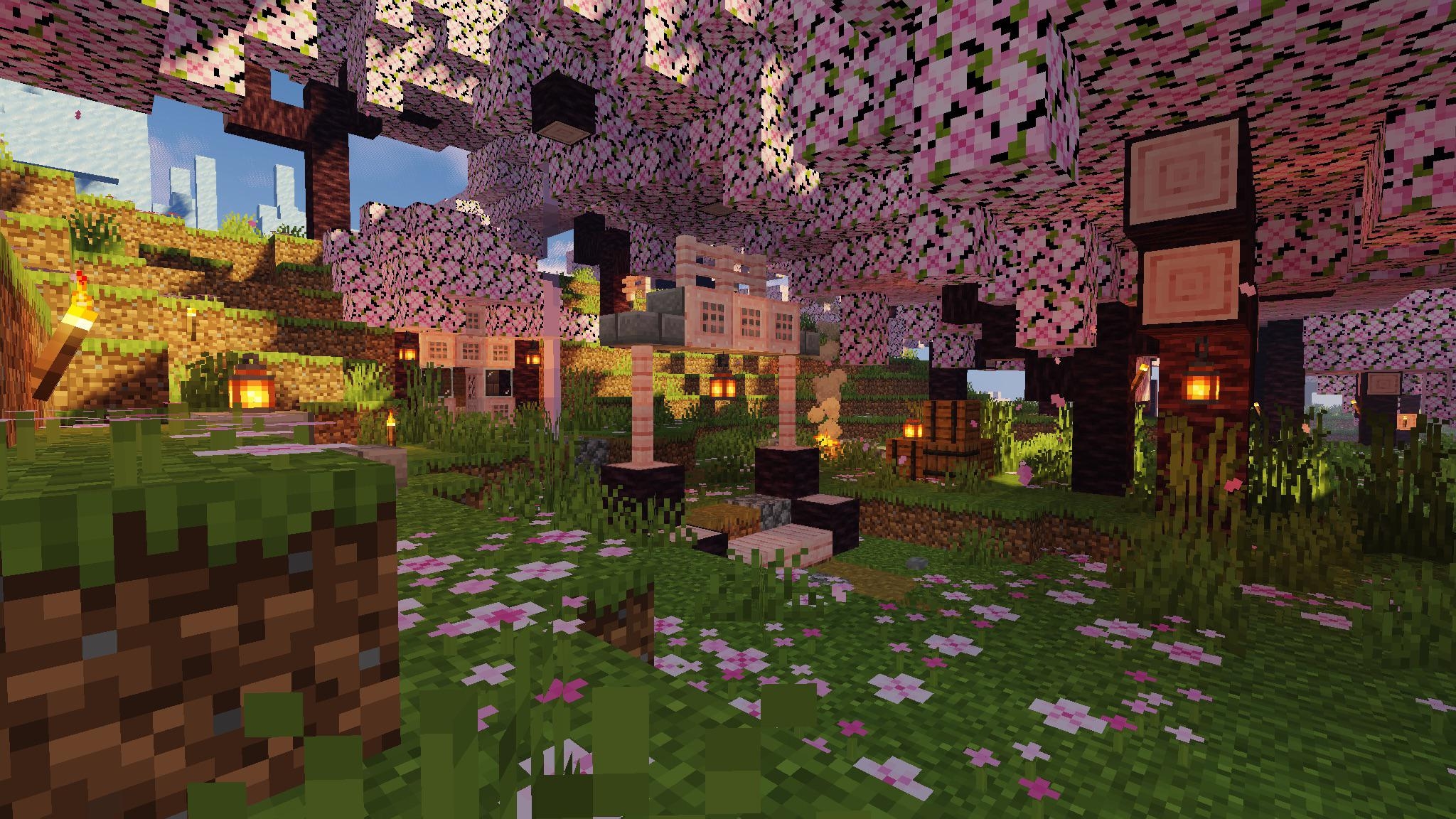 2050x1160 I love the cherry blossom biome, r, Desktop