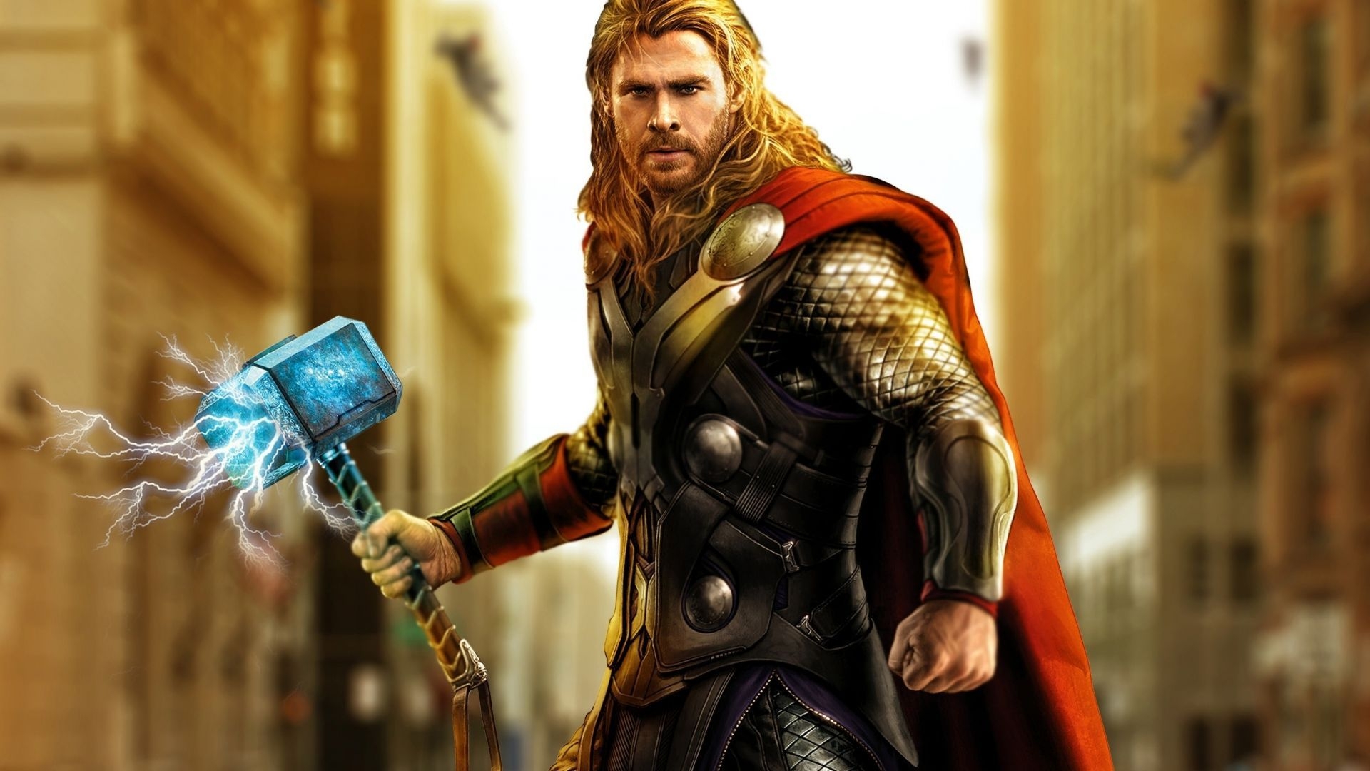 1920x1080 Desktop wallpaper superhero, artwork, marvel, thor, HD image, picture, background, 57f098, Desktop