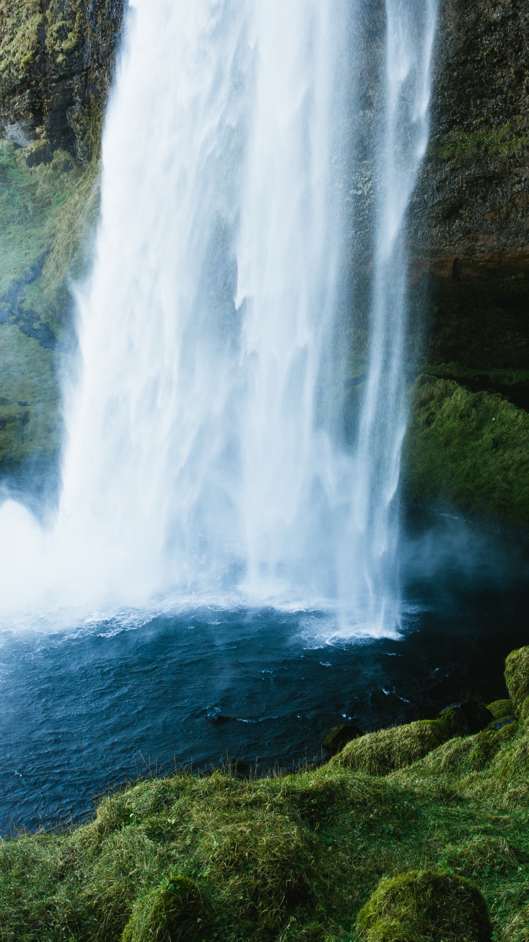 2160x3840 Wallpaper Waterfall, 5k, 4k wallpaper, hills, rocks, Nature, Phone