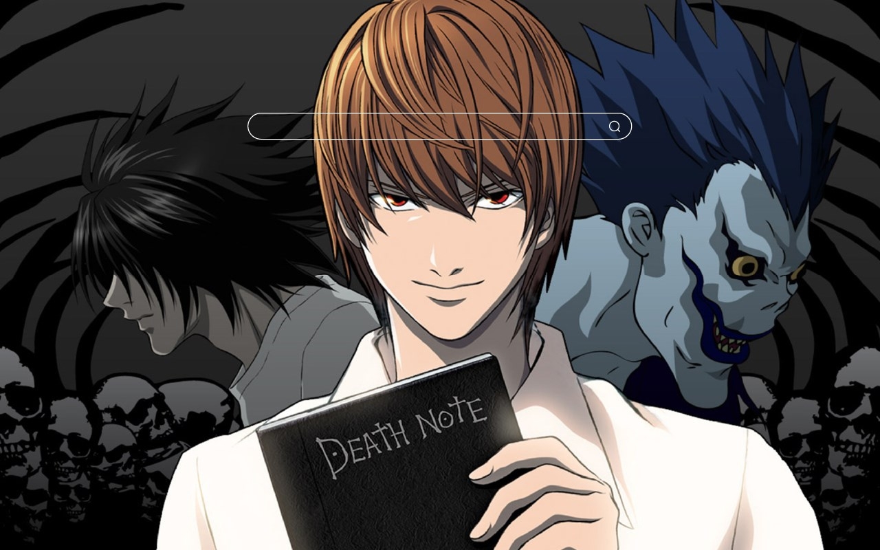 1280x800 Death Note HD Wallpaper New Tab Theme Edge Addons, Desktop