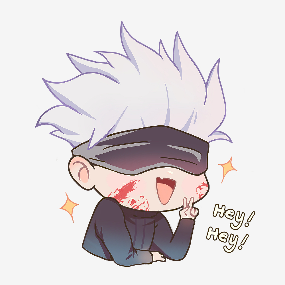 1000x1000 Gojo Satoru Chibi (Fan art by me), Jujutsu Kaisen, Phone