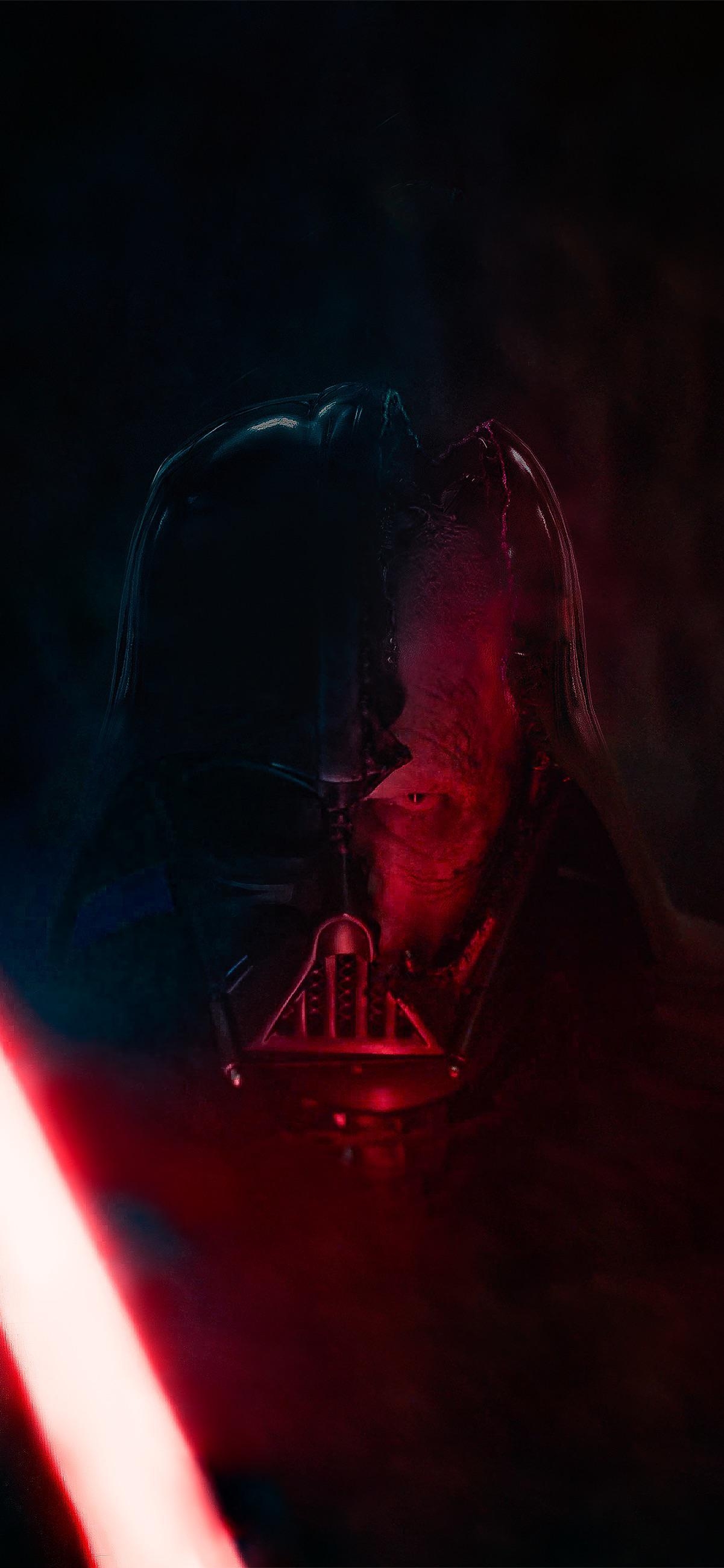 1210x2600 Darth Vader / Anakin broken helmet, Phone