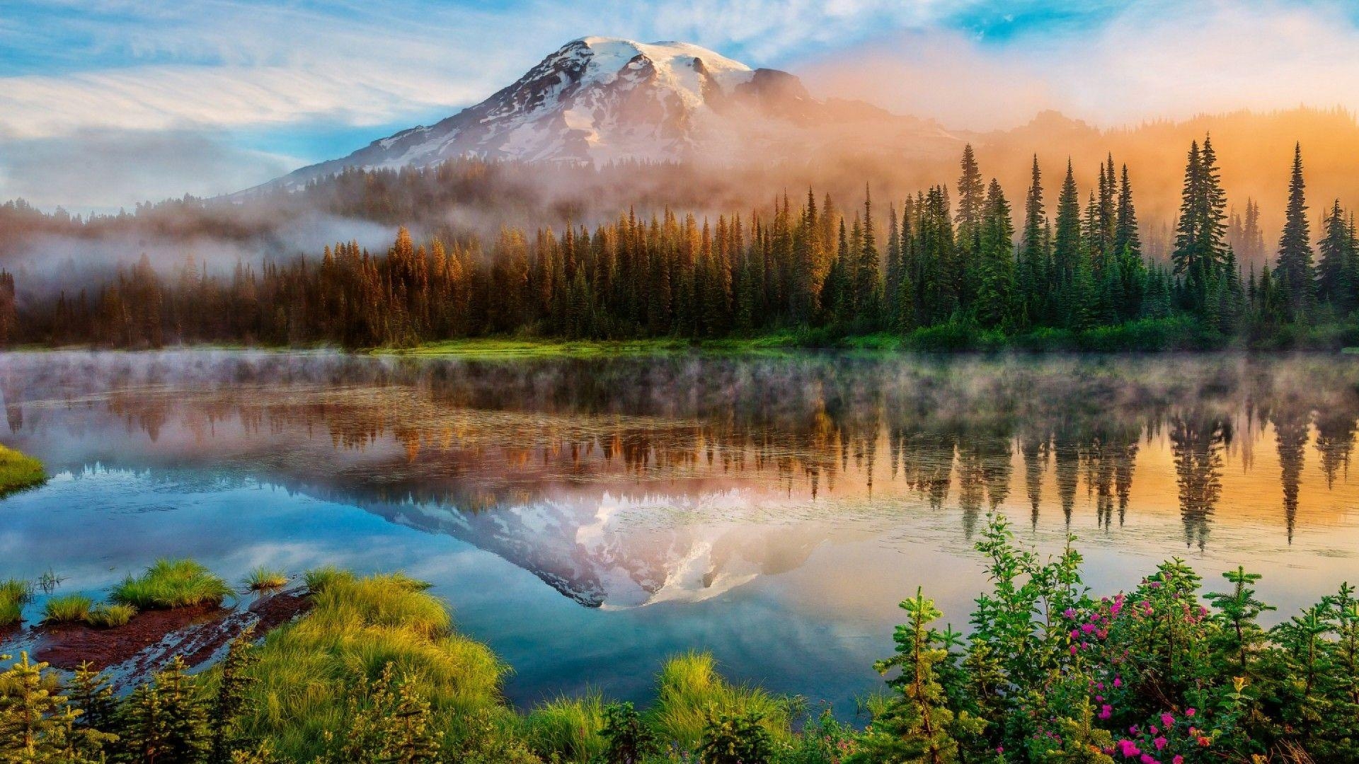 1920x1080 Mount Rainier National Park Trails Desktop Wallpaper HD Widescreen, Desktop