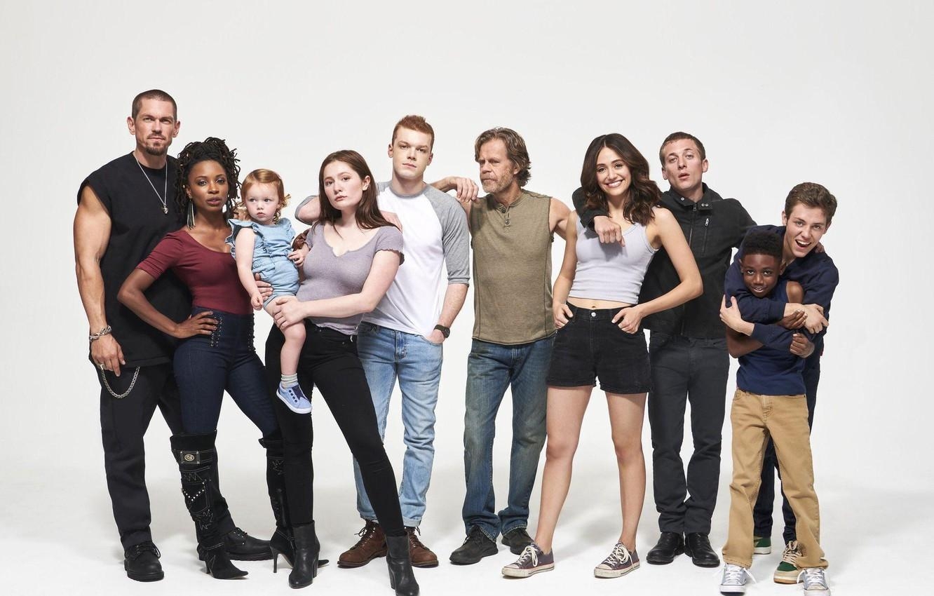 1340x850 Wallpaper Emmy Rossum, Shameless, Jeremy Allen White, Emma Kenney, Desktop