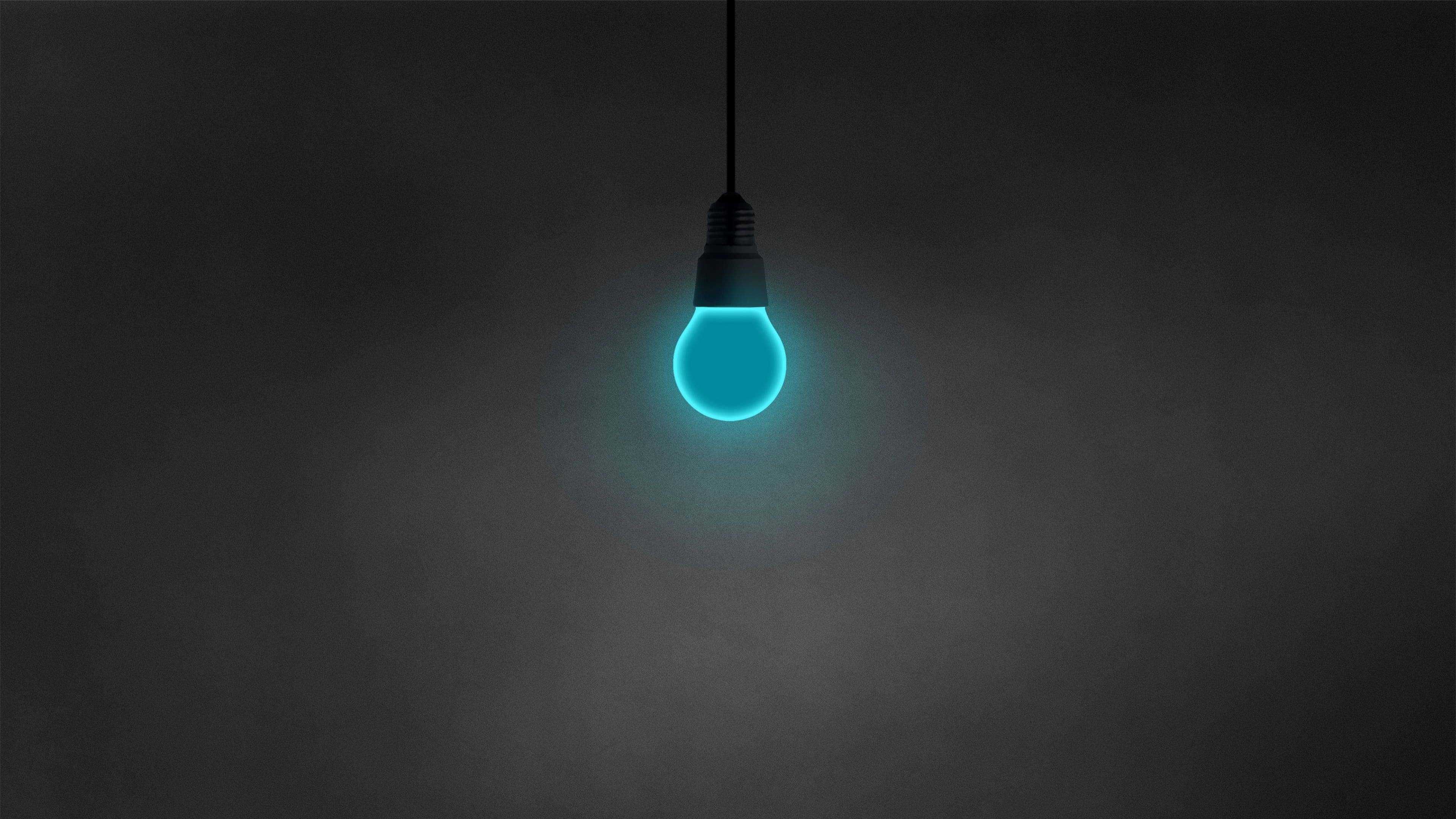 3840x2160 black LED bulb #minimalism light bulb #dark #simple #cyan K #wallpaper #hdwallpaper #desktopx2160 wallpaper, Dark wallpaper, Wallpaper, Desktop