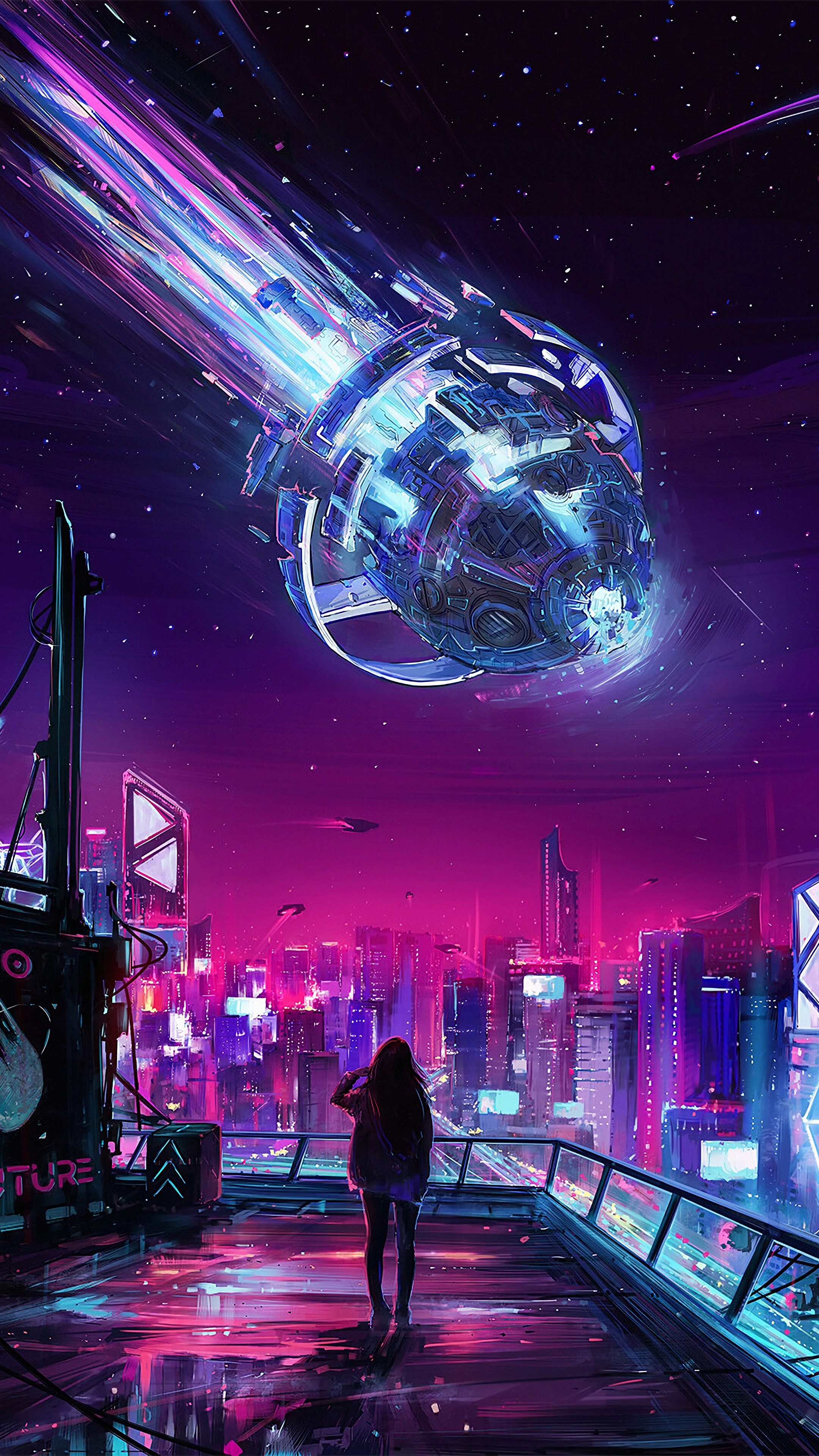 2160x3840 Cyberpunk city Gallery HD Wallpaper, Phone