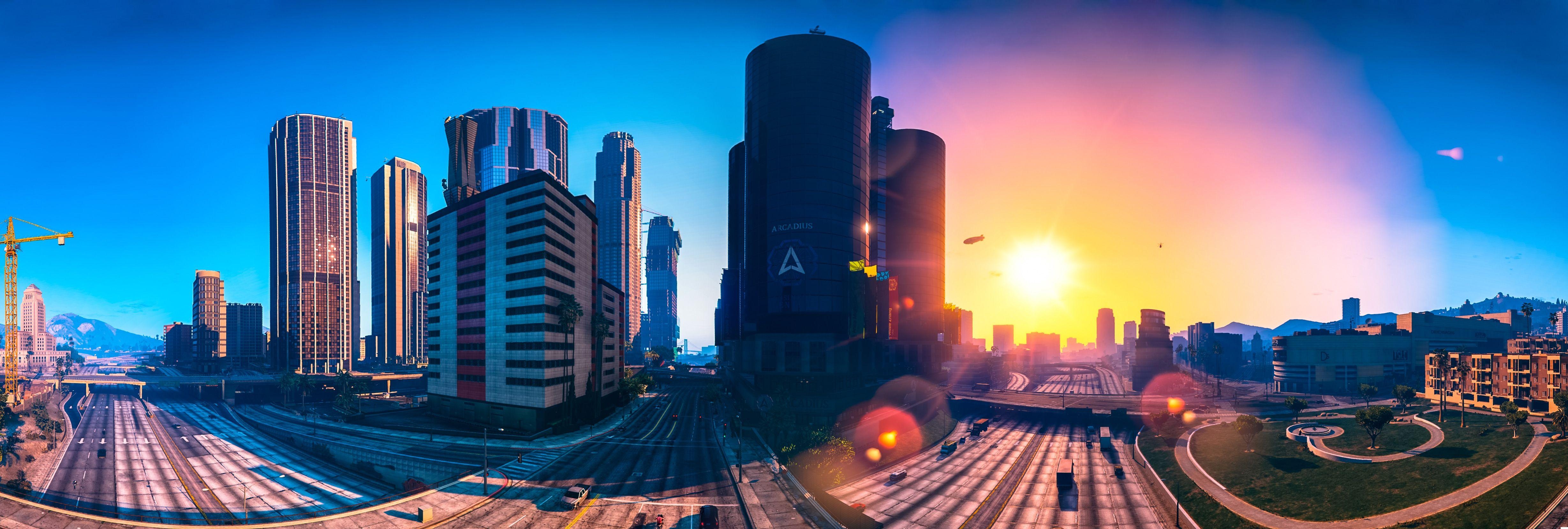 4920x1660 GTA 5 4K Wallpaper Free GTA 5 4K Background, Dual Screen