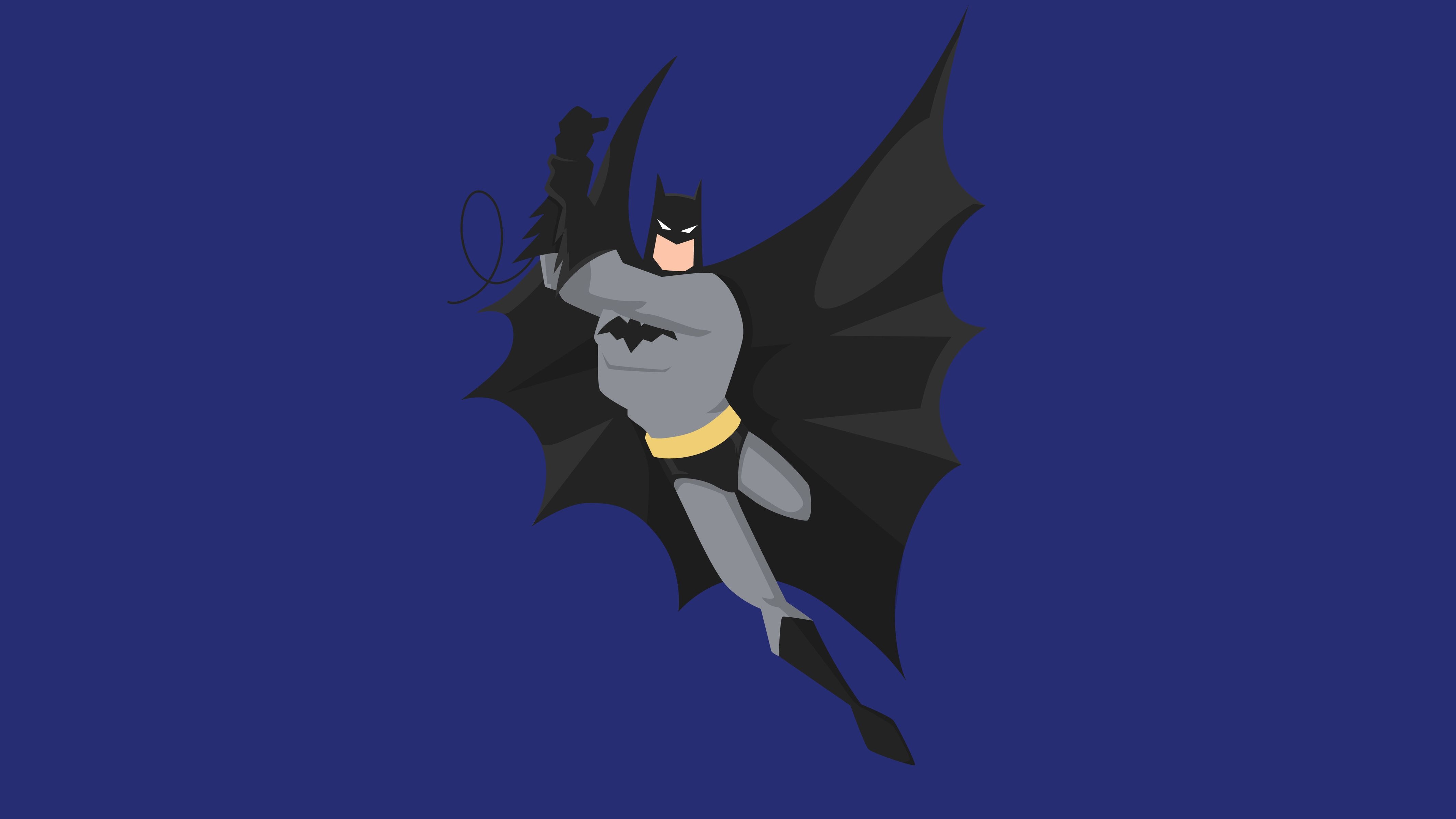 4270x2400 #Batman, K, #Minimal, #Blue background HD Wallpaper, Desktop