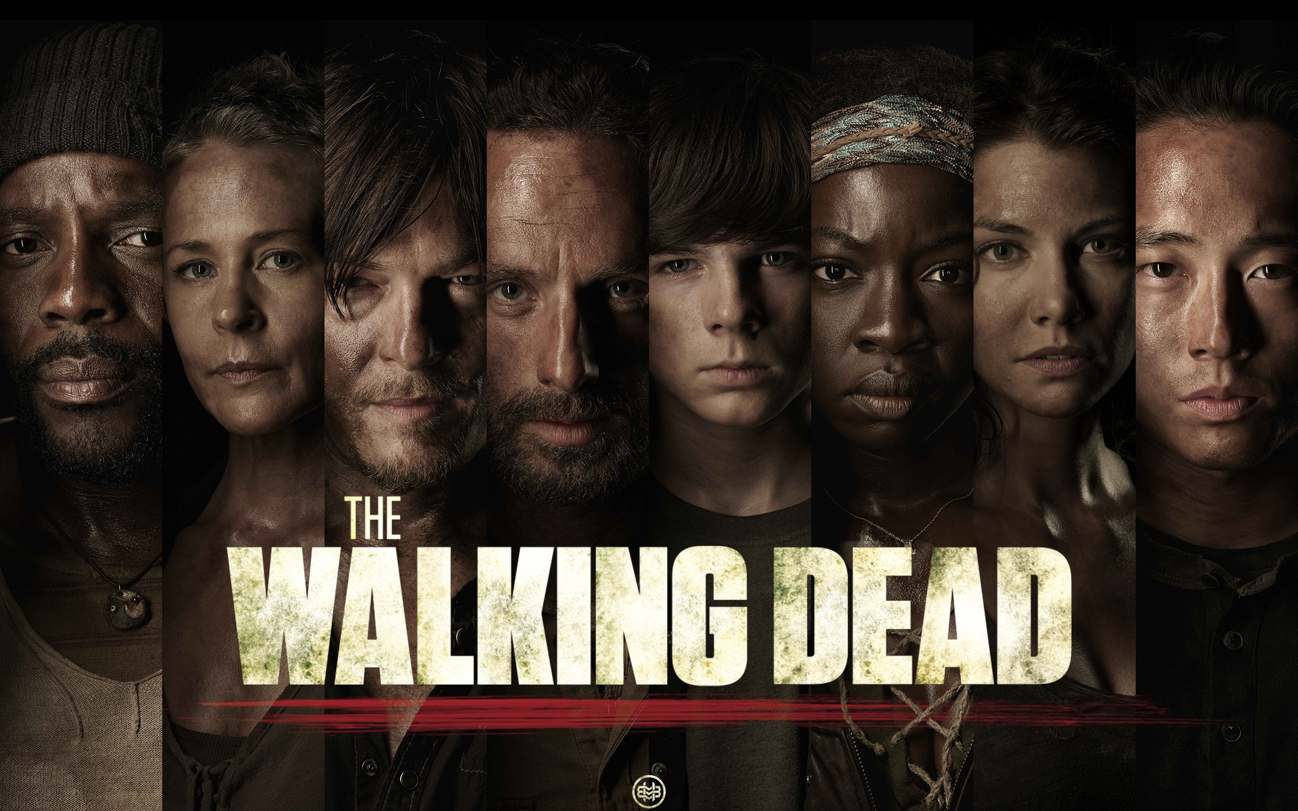 2560x1600 The Walking Dead Cast Background, Desktop