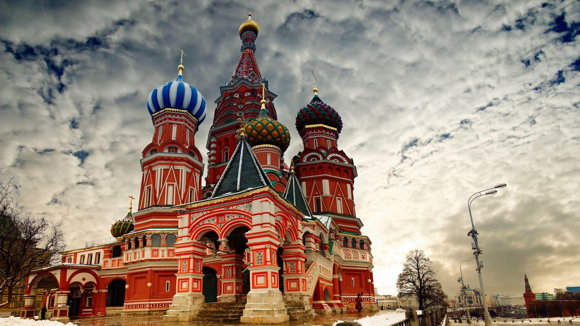 1920x1080 Wallpaper St. Basil's Cathedral, Moscow, Russia, Red Square, Desktop