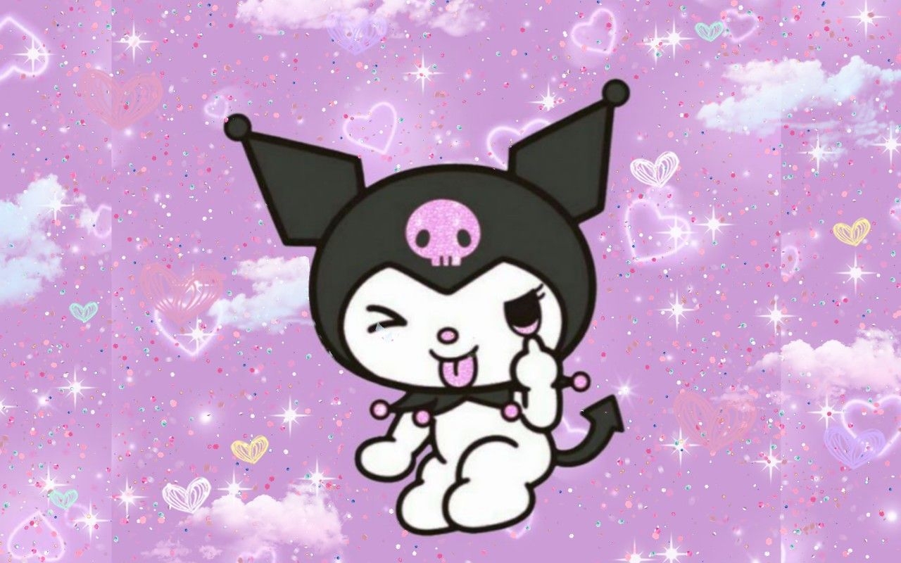 1280x800 Kuromi Desktop Wallpaper. Hello kitty, Desktop