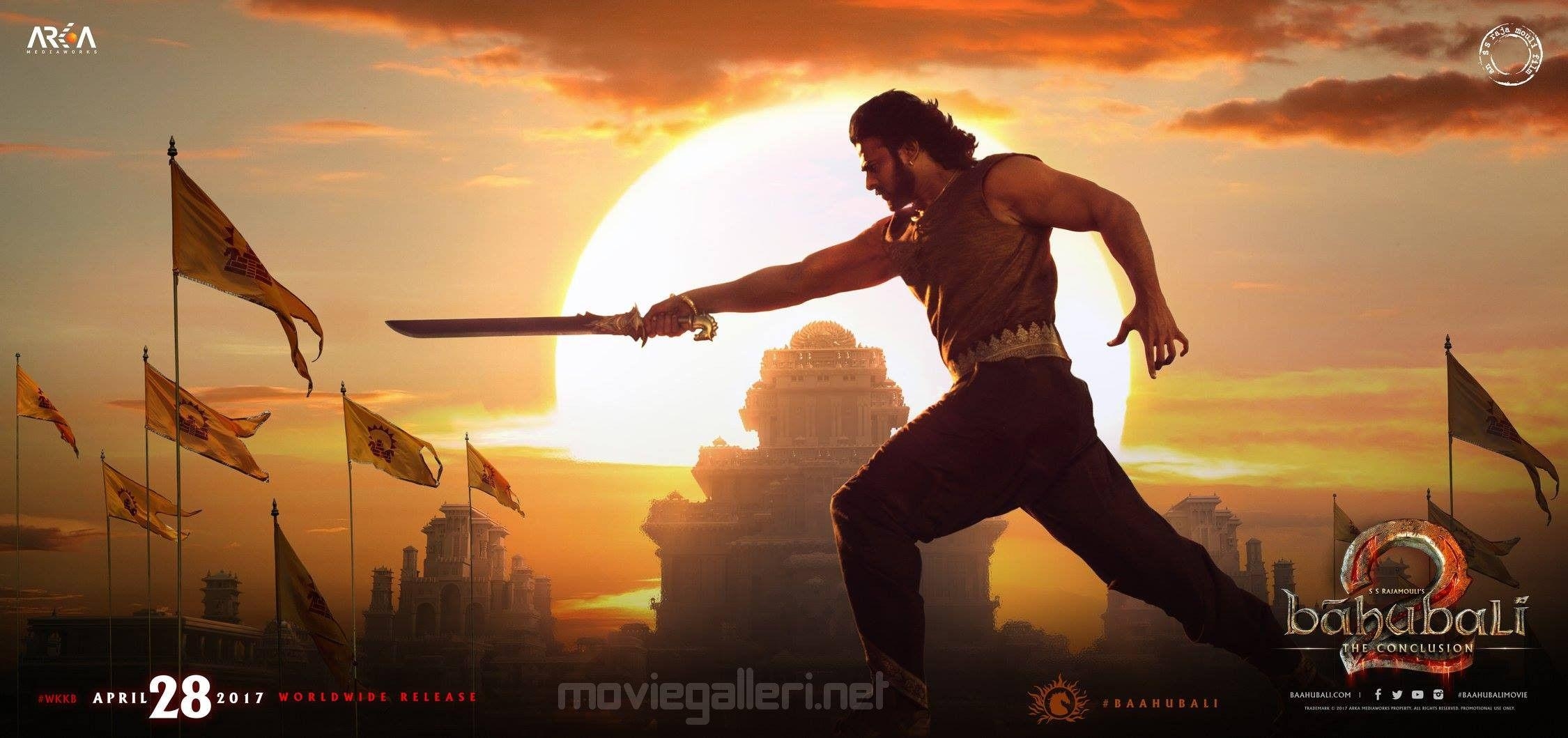 2250x1060 Baahubali 2 Prabhas New Look Wallpaper. New Movie Posters, Dual Screen