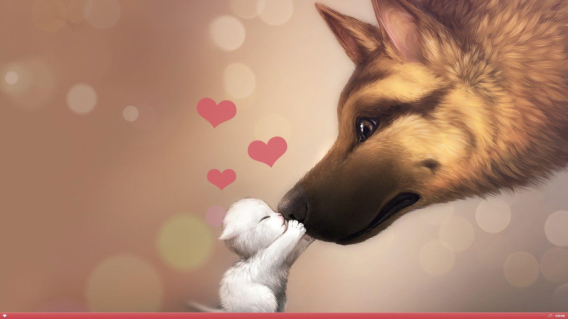 1920x1080 Valentine's Day Dog Wallpaper, Desktop