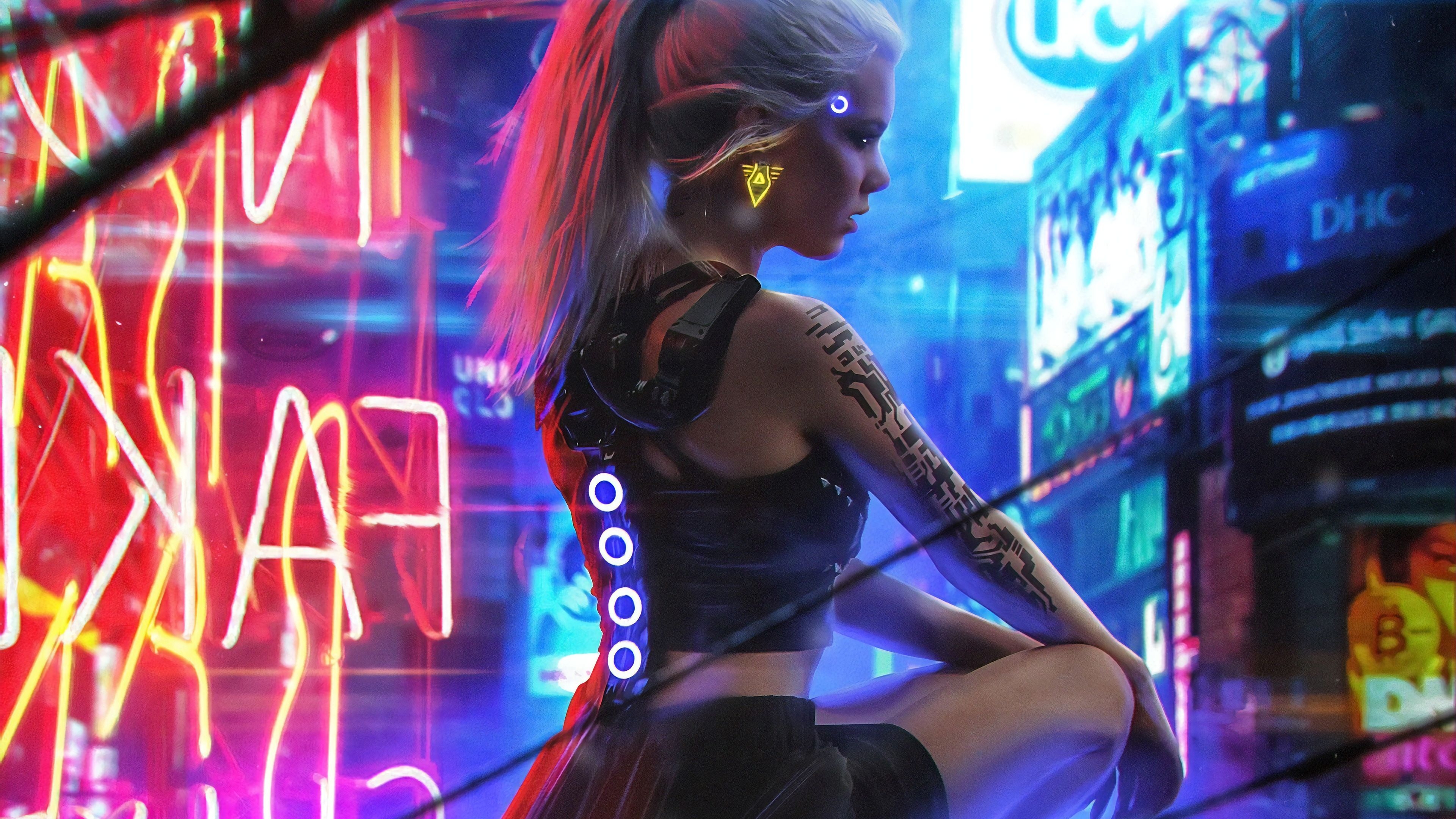 3840x2160 Cyberpunk Neon Girl 4k, HD Games, 4k Wallpaper, Image, Background, Photo and Picture, Desktop