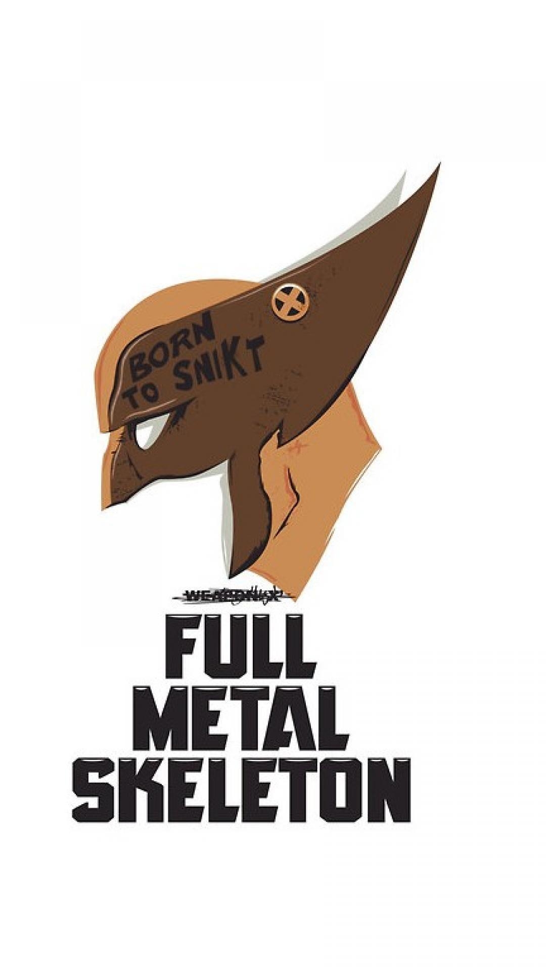 1080x1920 Minimalistic wolverine funny full metal jacket wallpaper, Phone