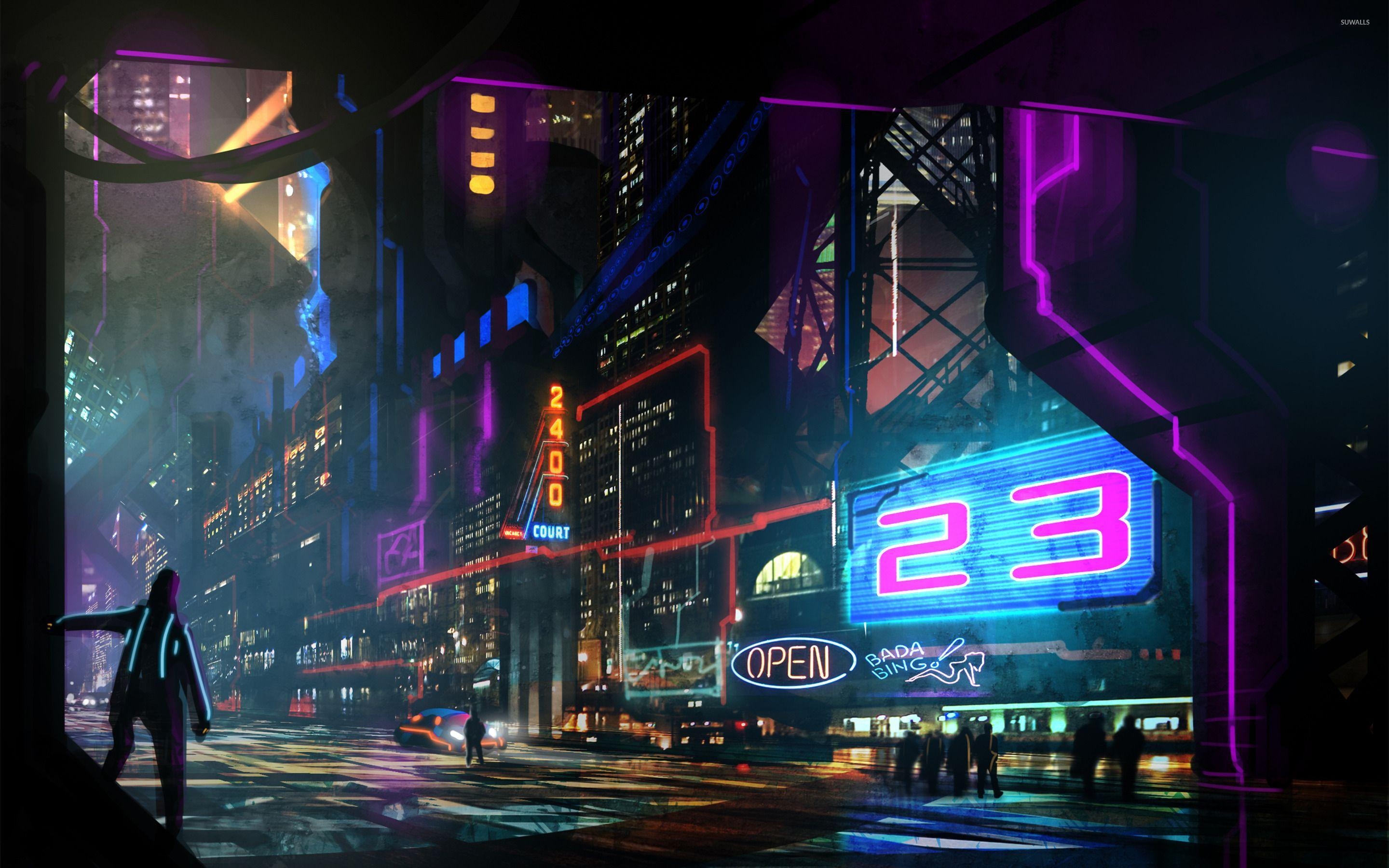 2880x1800 Download Neon City Wallpaper, HD Background Download, Desktop