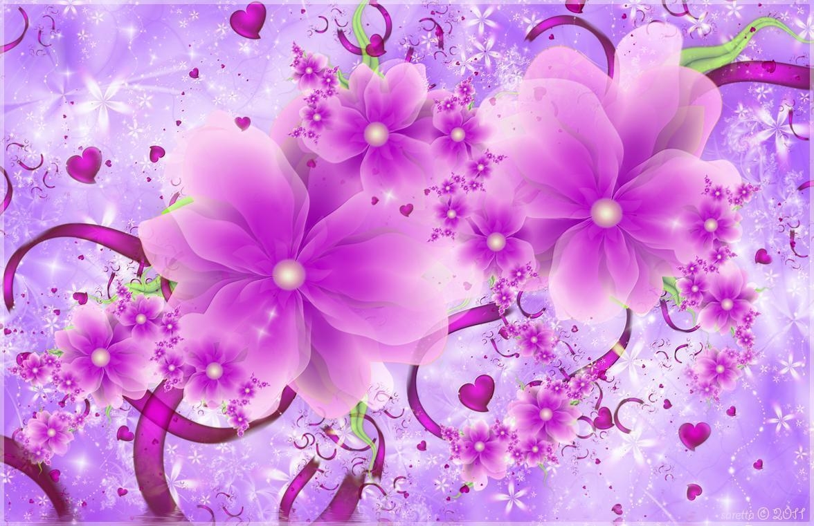 1180x770 3D Pink Flower Wallpaper, Desktop