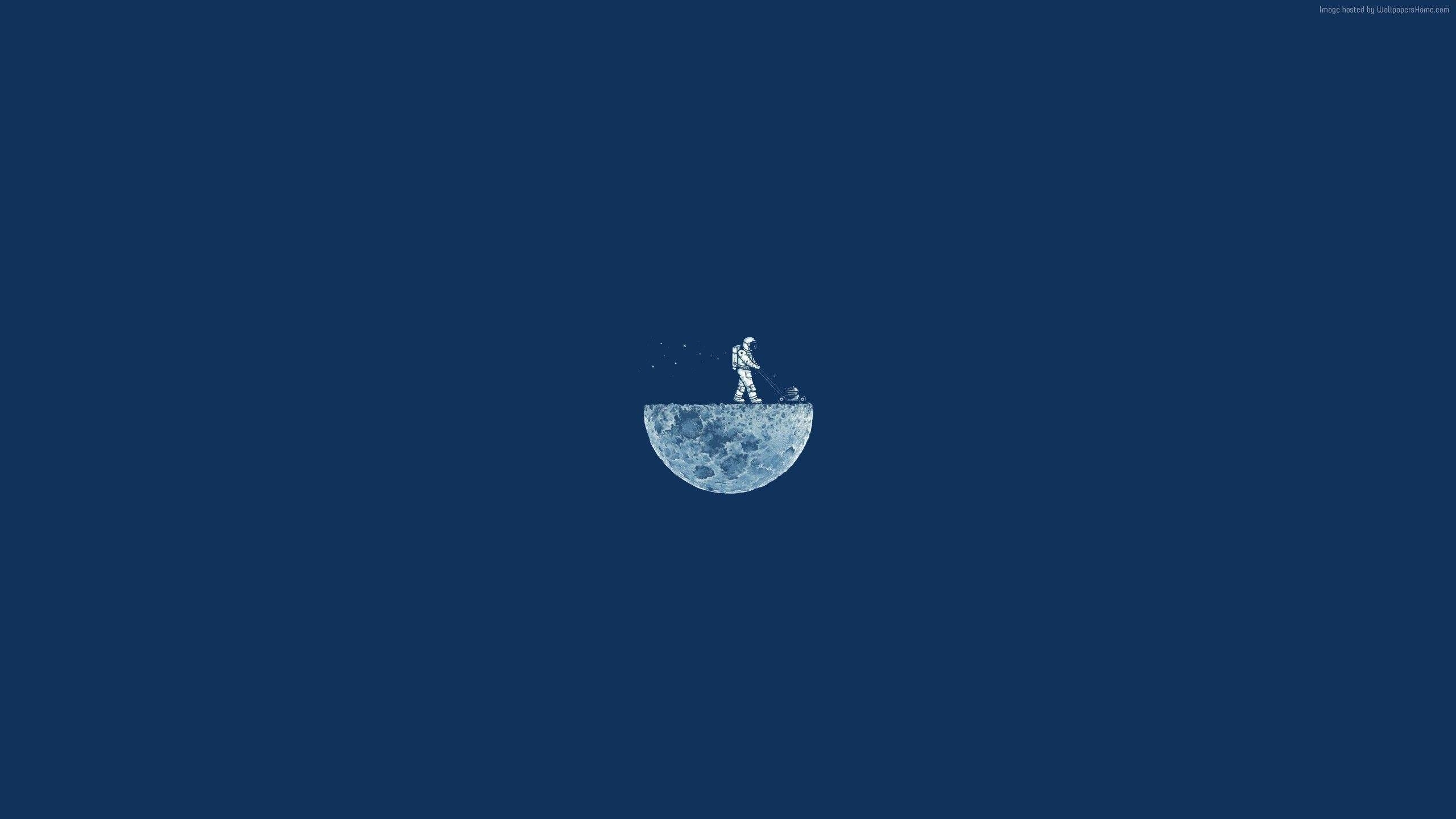 2560x1440 Wallpaper Moon Mow, 4k, HD, moon, minimalism, iphone wallpaper, Desktop