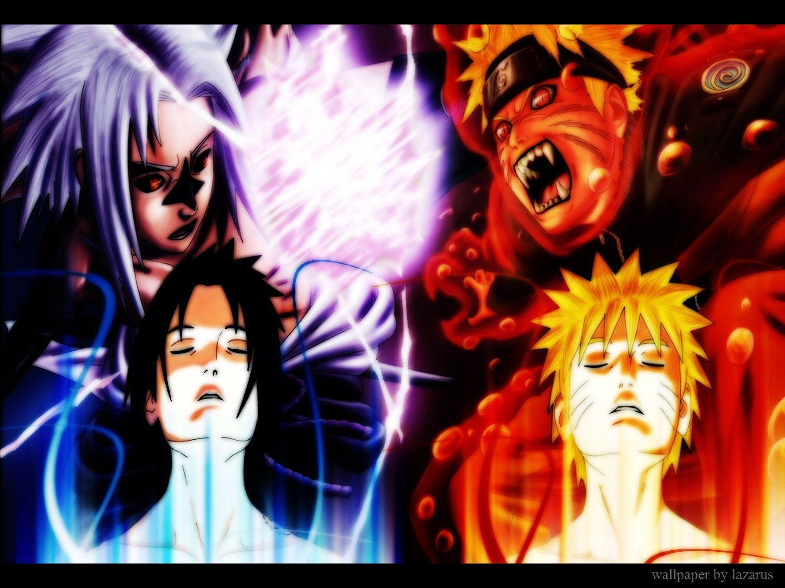 1600x1200 naruto vs. sasuke Wallpaper Background, Desktop