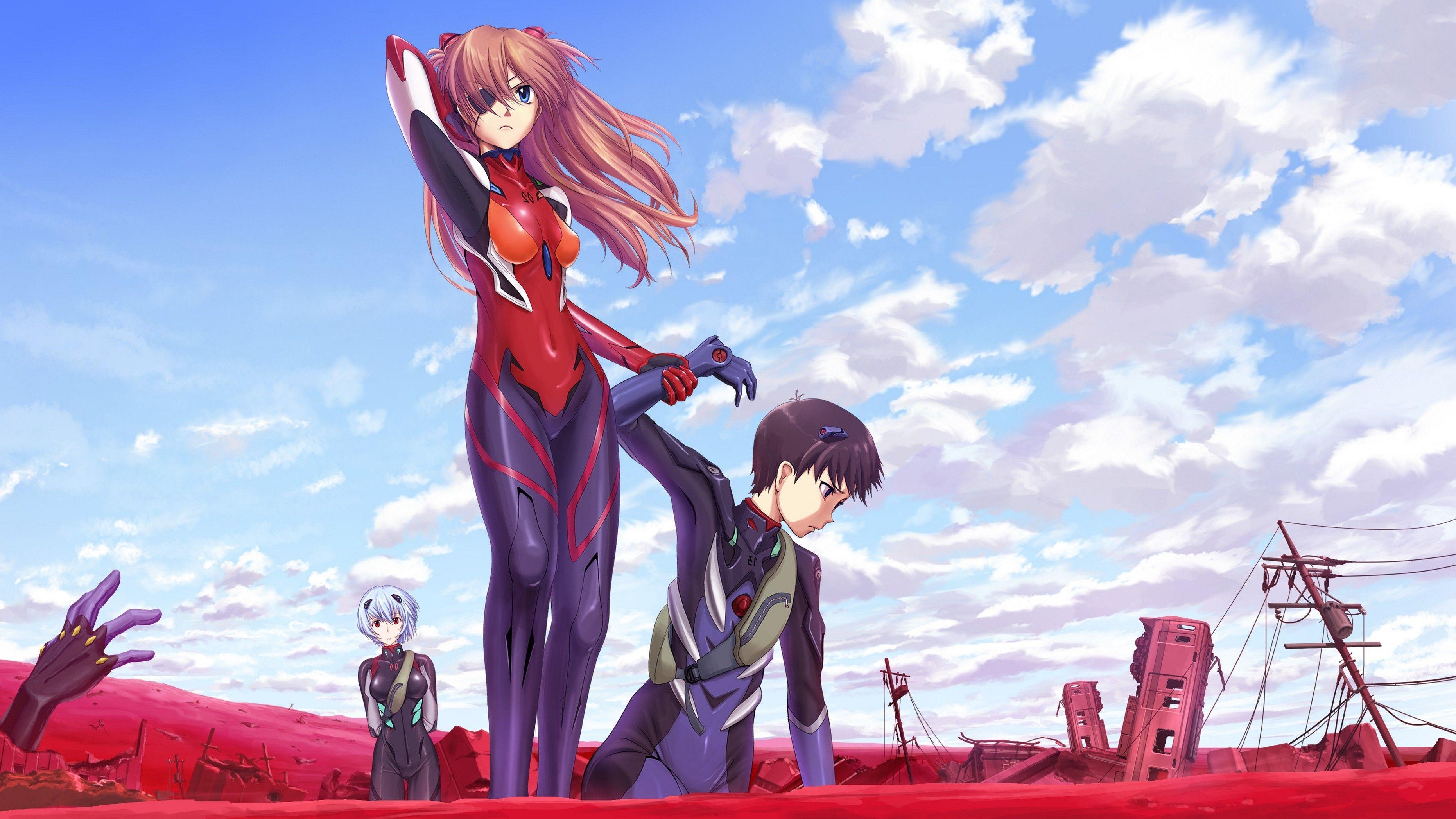 3730x2100 Neon Genesis Evangelion Rei Ayanami Asuka Langley Good Funny Anime, Desktop