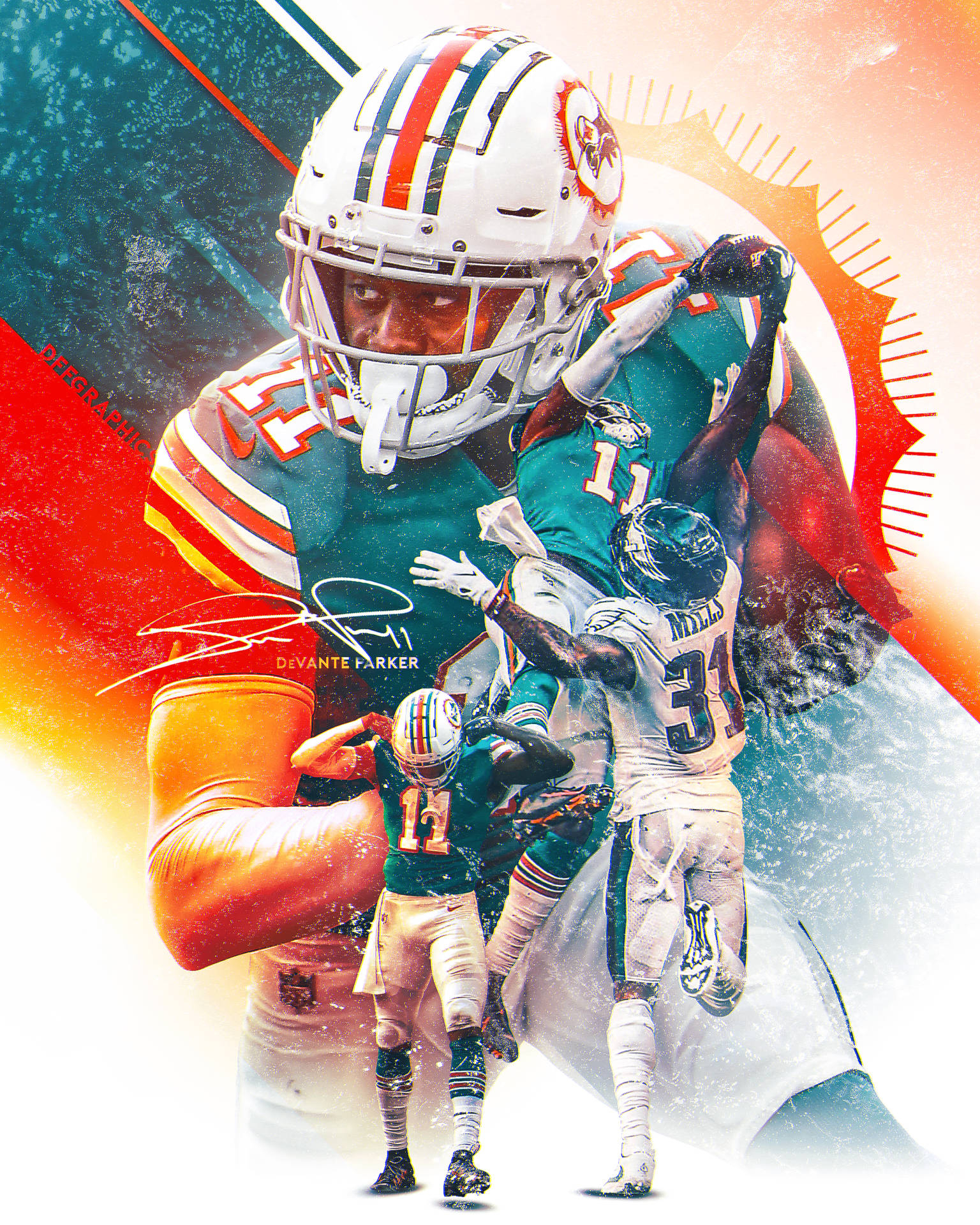 1540x1920 Download Miami Dolphins Fans, Get Ready for the Big Game with This Fun iPhone Wallpaper, Phone