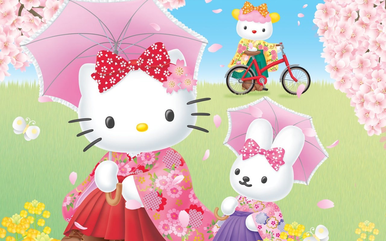 1280x800 Hello Kitty Spring Wallpaper, Desktop