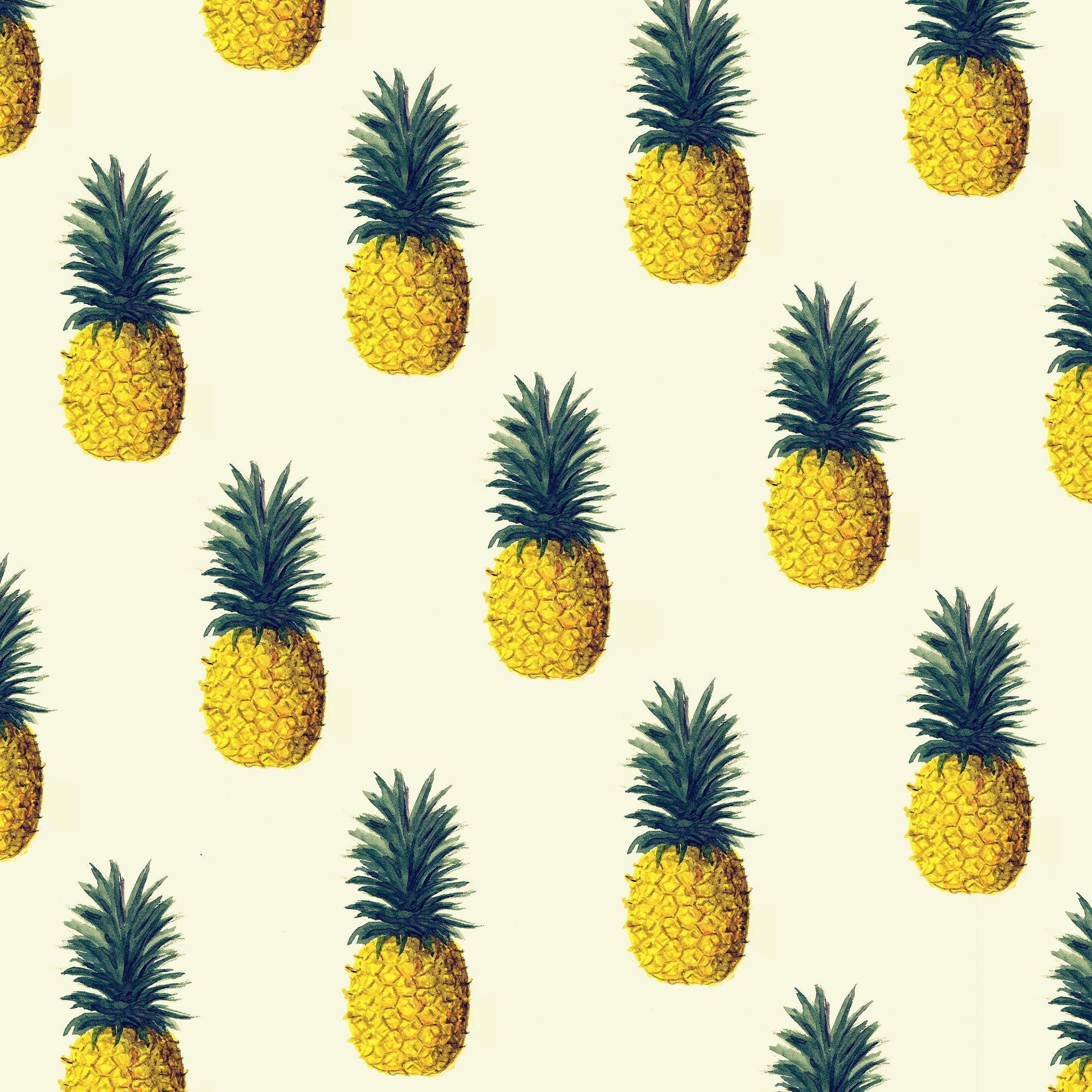 2130x2130 Pineapple Wallpaper HD Background, Image, Pics, Photo Free, Phone