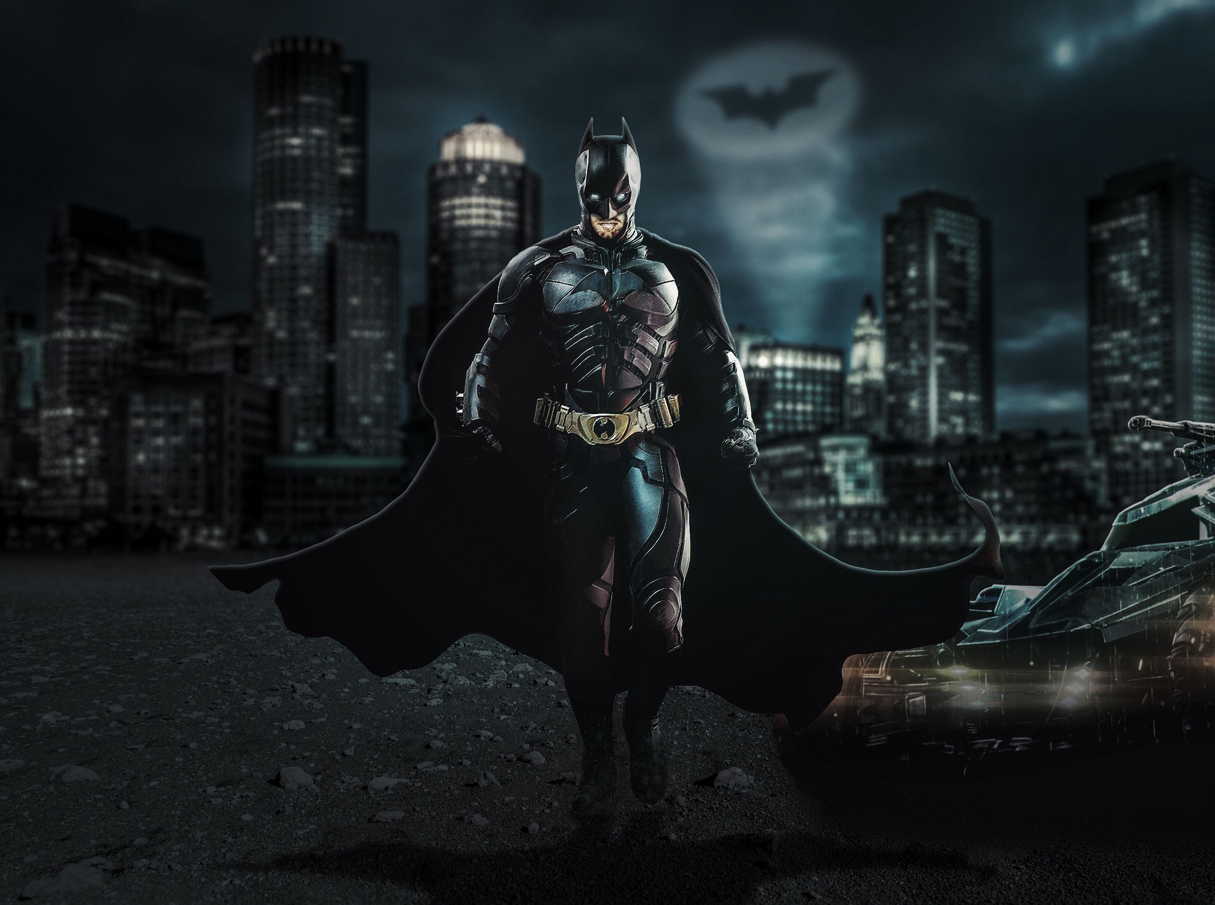 3870x2890 Batman Wallpaper 4K The Dark Night, Desktop