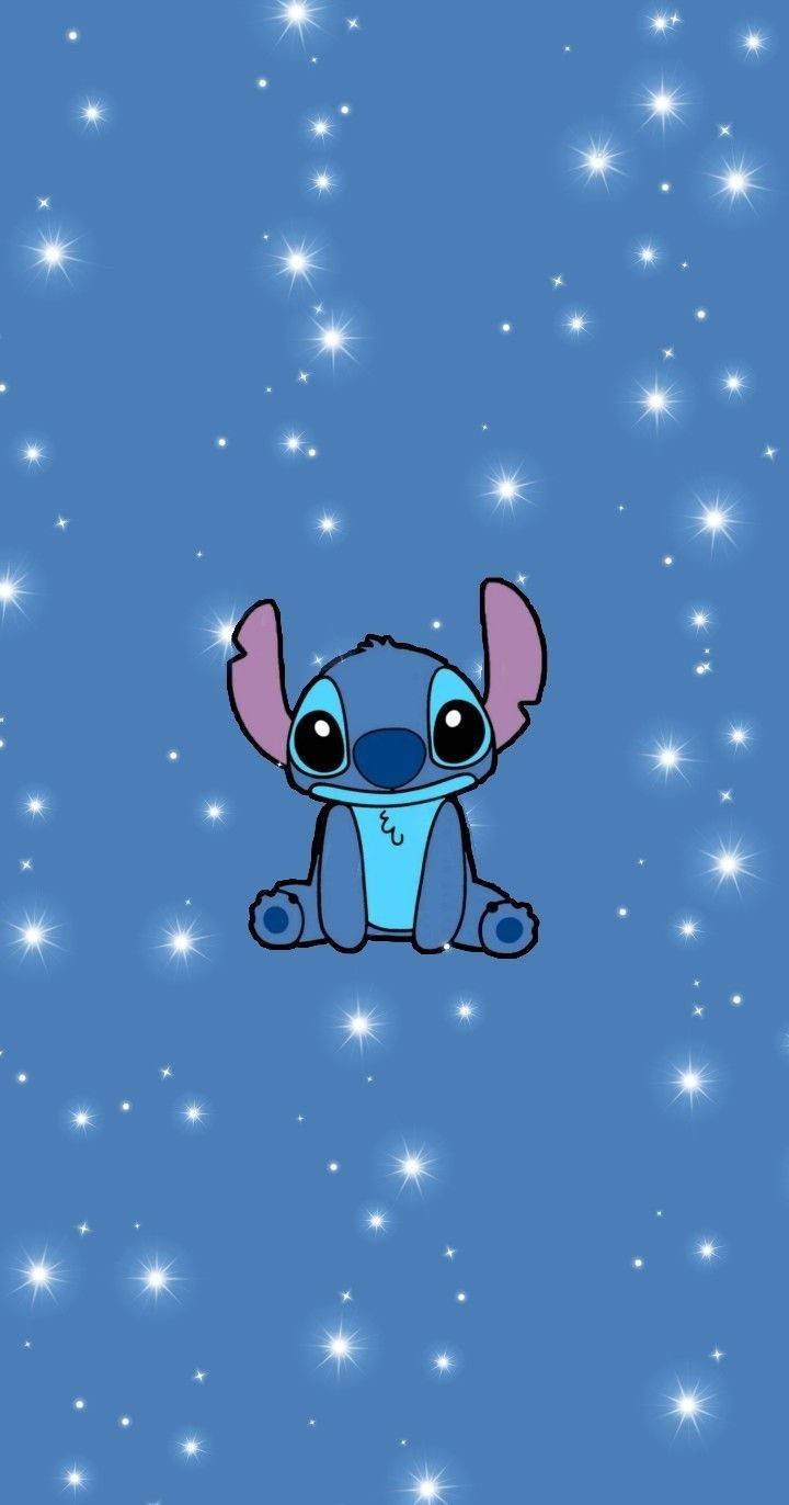 720x1380 Download Glowing Cute Stitch Wallpaper, Phone