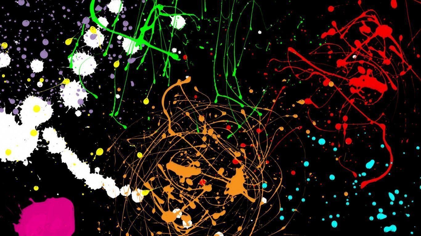 1370x770 Paint Splatter Background 2930, Desktop