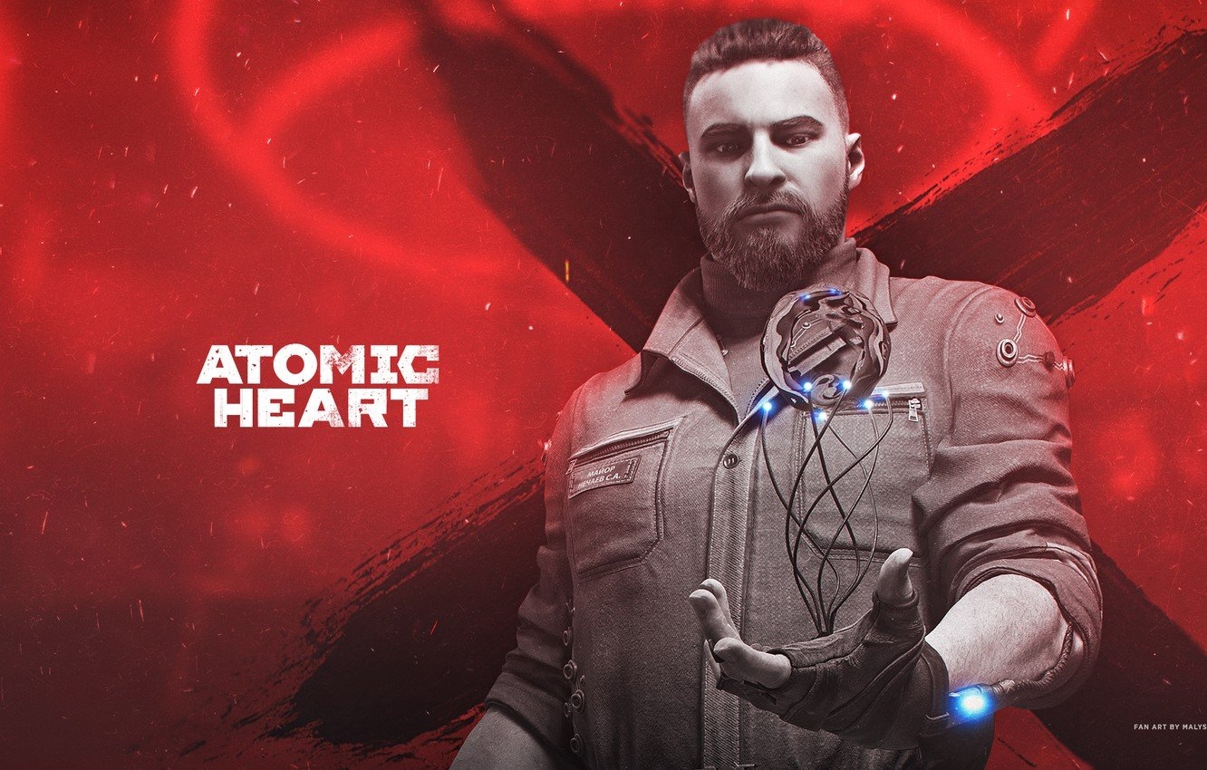 1340x850 Wallpaper red, game, star, hero, USSR, red, star, games, ussr, atomic heart, atomic image for desktop, section игры, Desktop