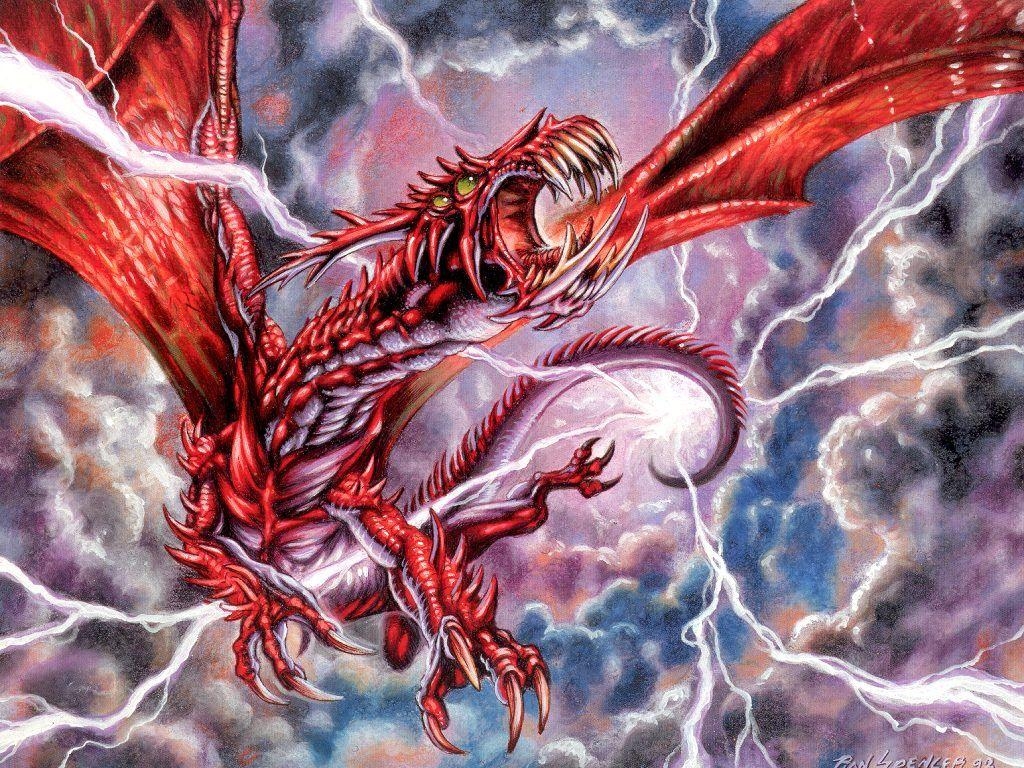 1030x770 Lightning Dragons Wallpaper, Desktop