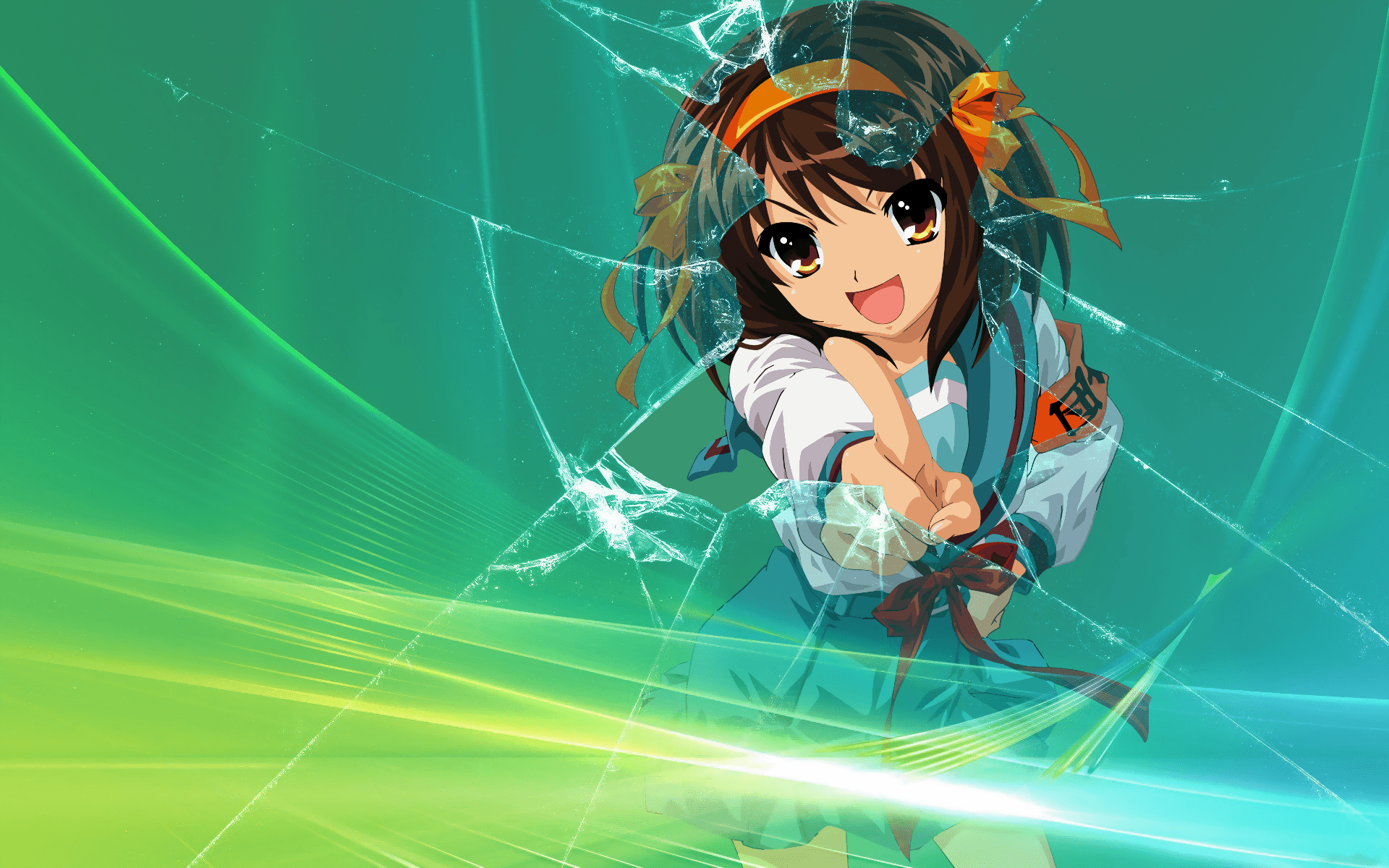 1920x1200 free anime wallpaper desktop background cracked screen background, Desktop