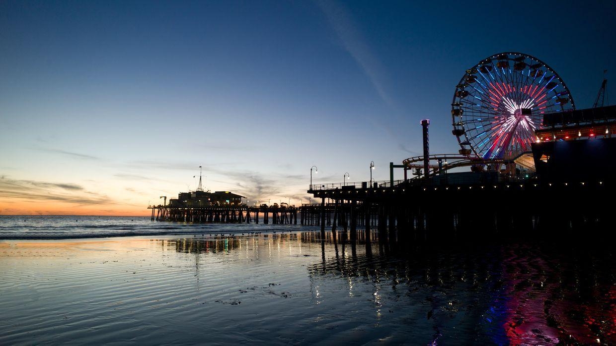 1240x700 Wallpaper City Santa Monica, Desktop