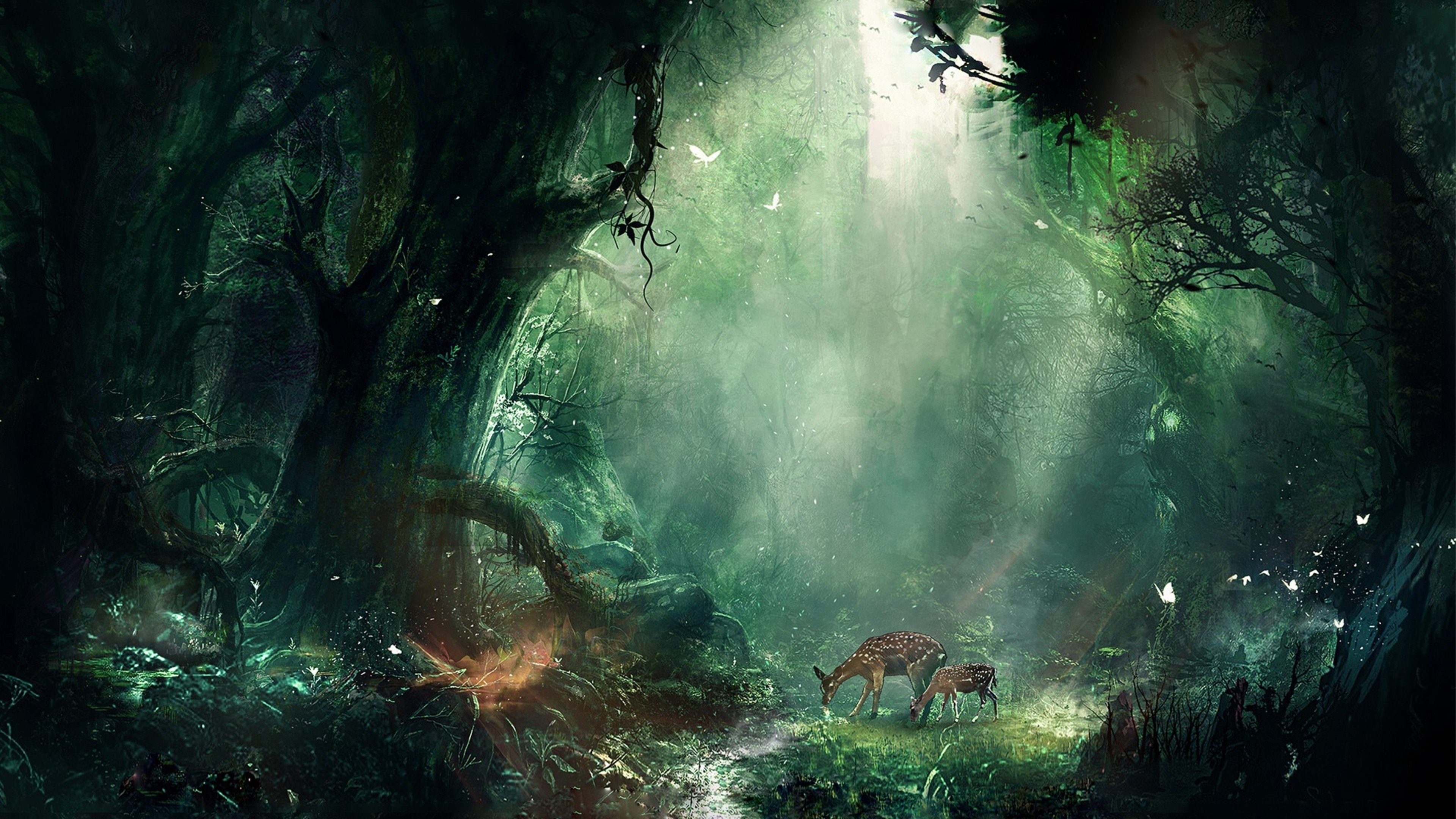 3840x2160 Bambi Jungle, HD Creative, 4k Wallpaper, Image, Background, Desktop