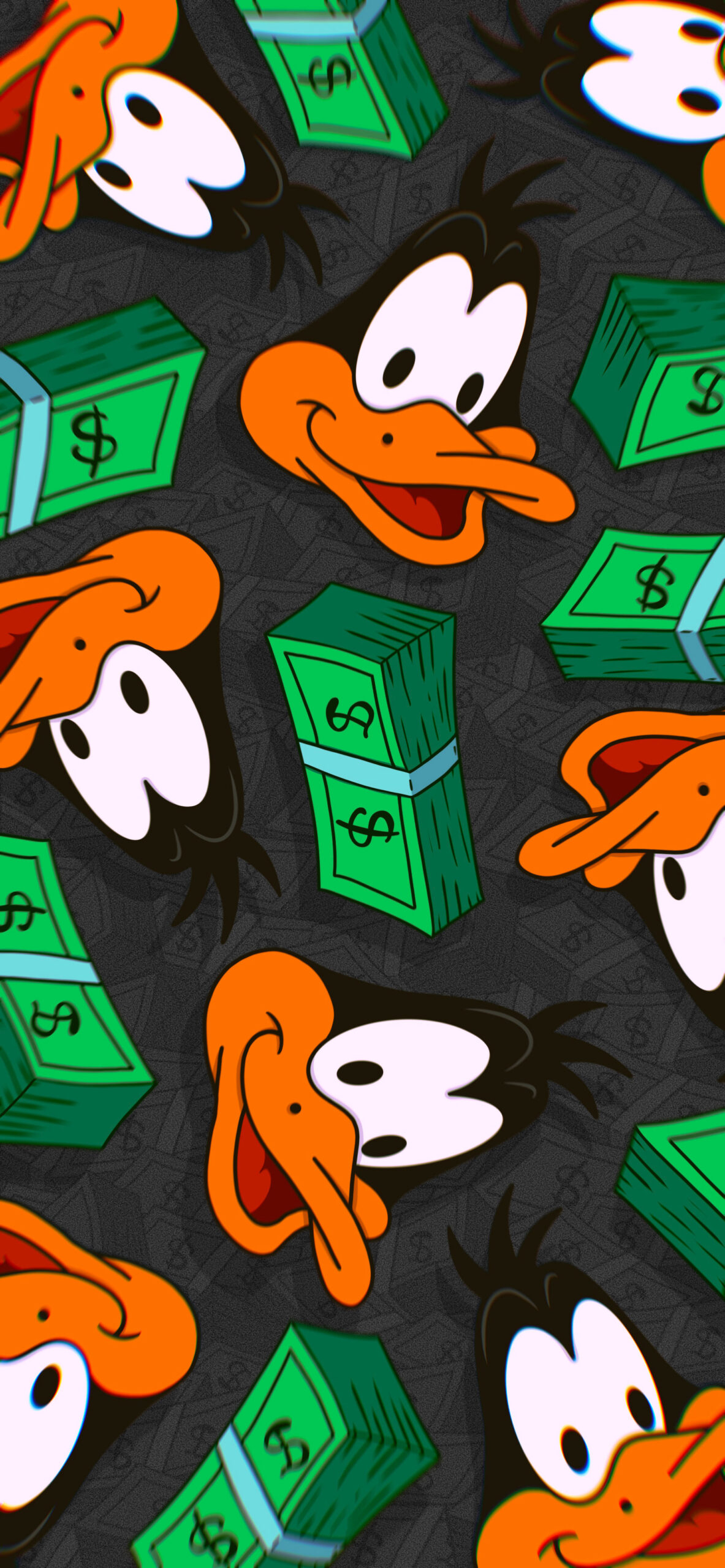 1190x2560 Looney Tunes Daffy Duck Money Wallpaper, Phone