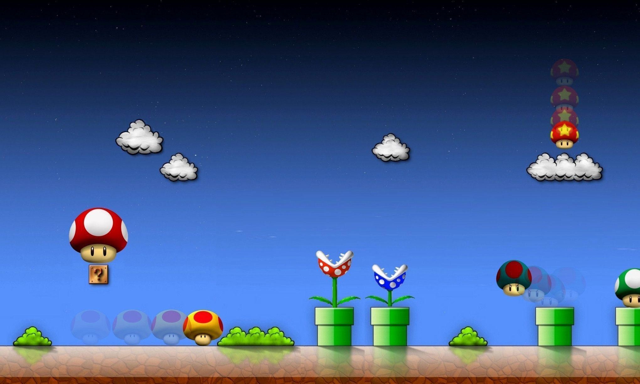 2040x1230 Super Mario game2 wallpaper, Desktop