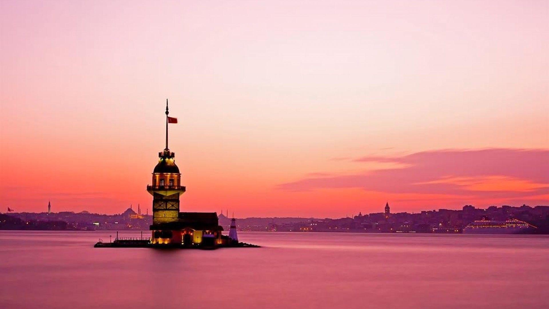 1920x1080 Pink sunset in Istanbul wallpaper and image, Desktop