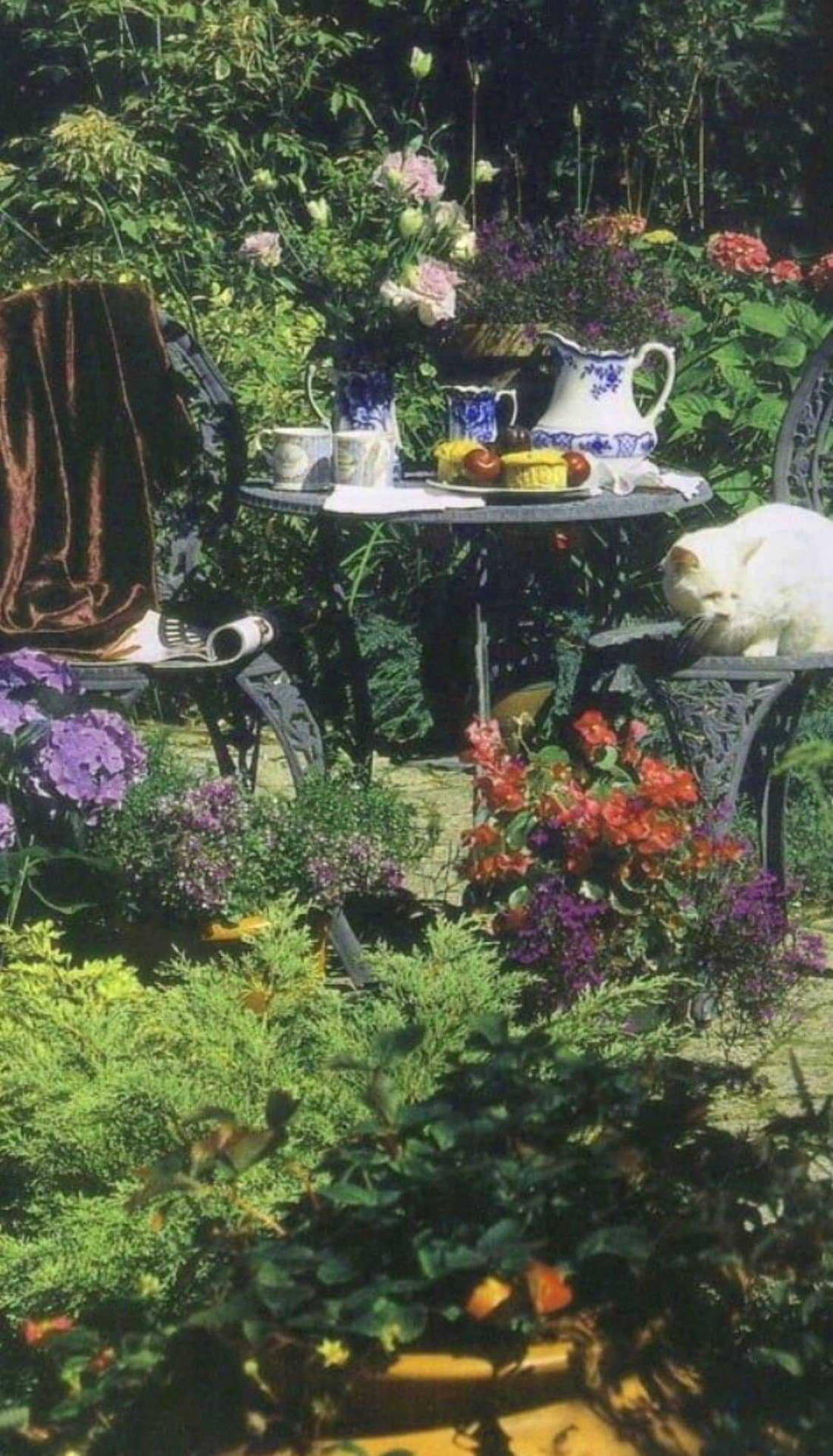 1100x1920 Download Aesthetic Cottagecore Garden Wallpaper, Phone