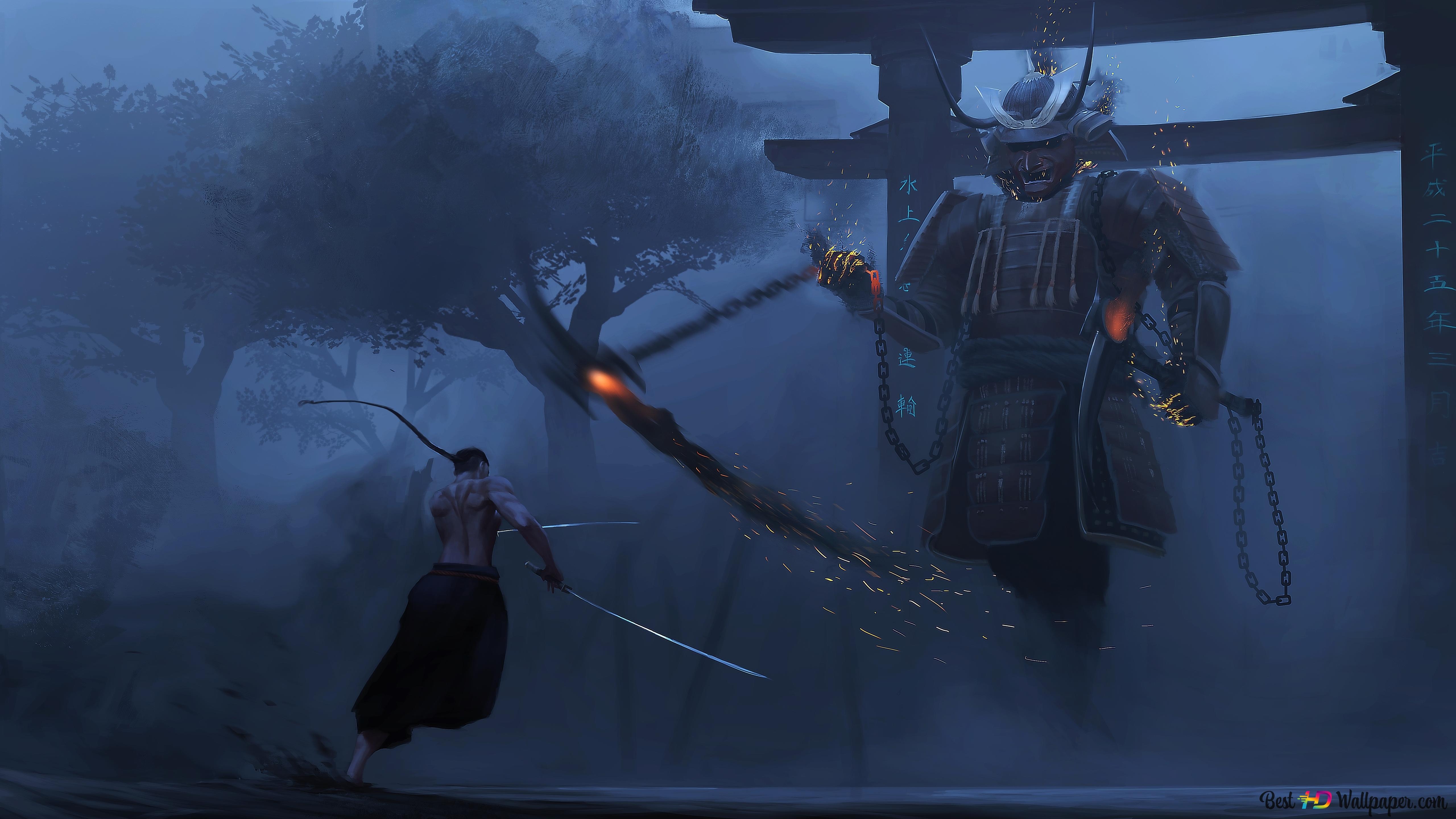 5120x2880 Assault On Samurai 4K wallpaper download, Desktop